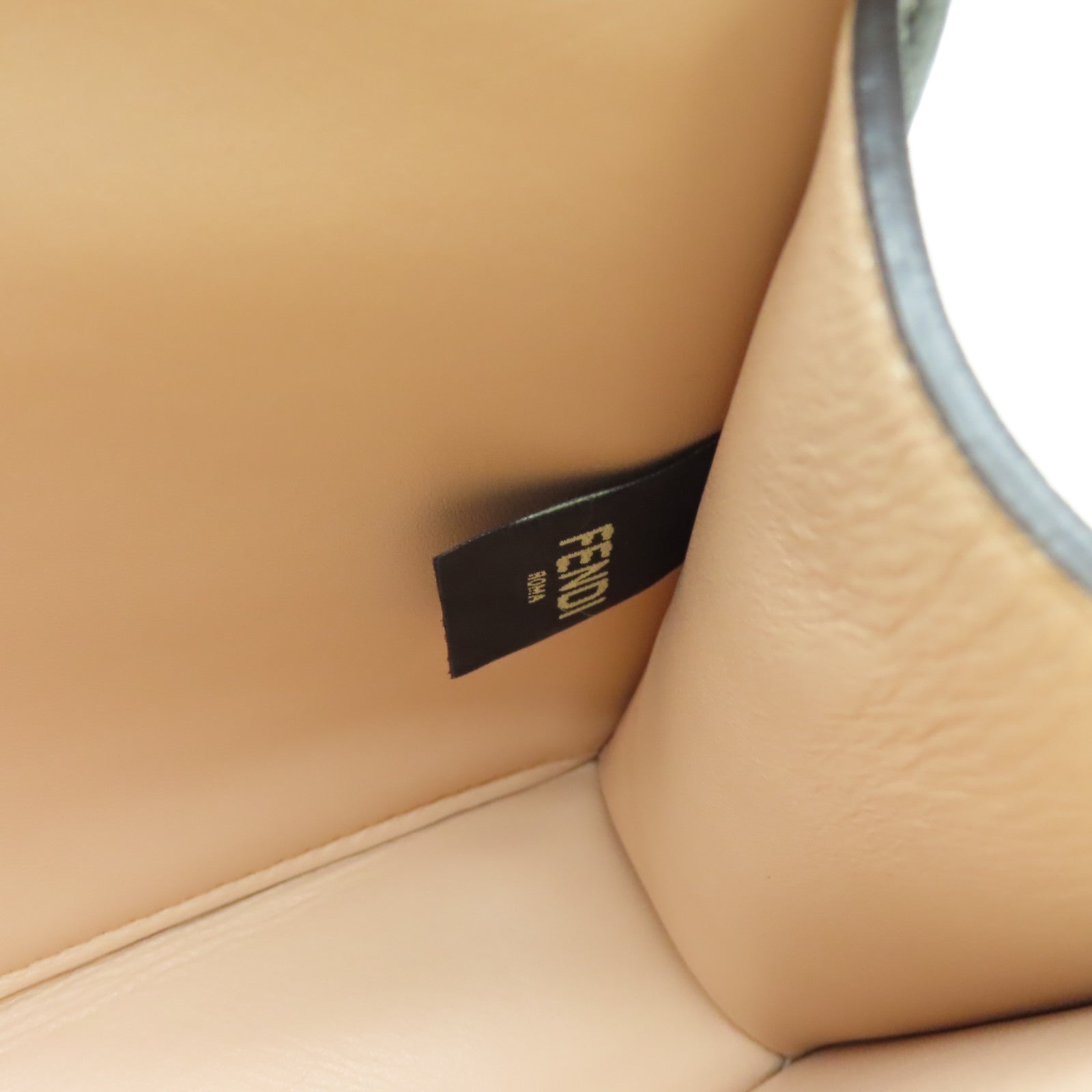FENDI 【激減優惠】牛皮皮革Peekaboo Iseeu Small金扣手挽肩背兩用袋啡色