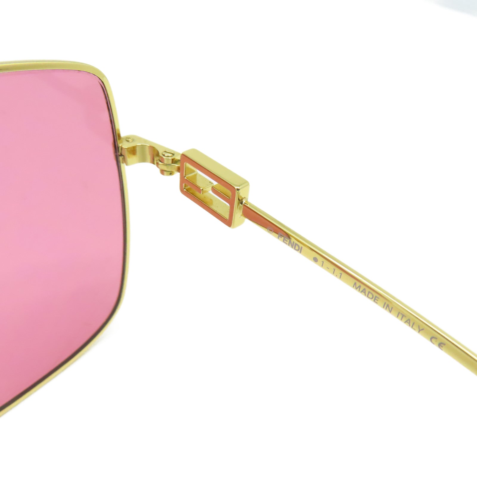 FENDI 金屬/PVC Sunglasses太陽眼鏡金色/紫色