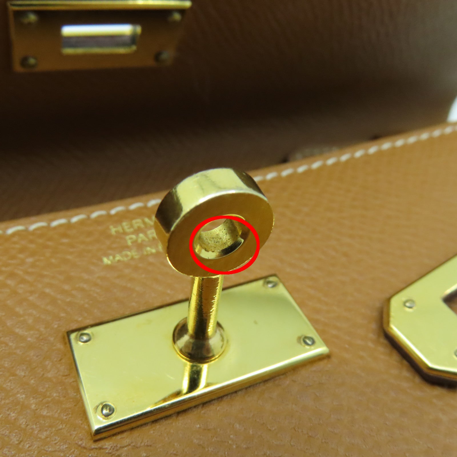 HERMES Veau Epsom Leather Kelly To Go Shoulder Bag Gold Buckle Gold
