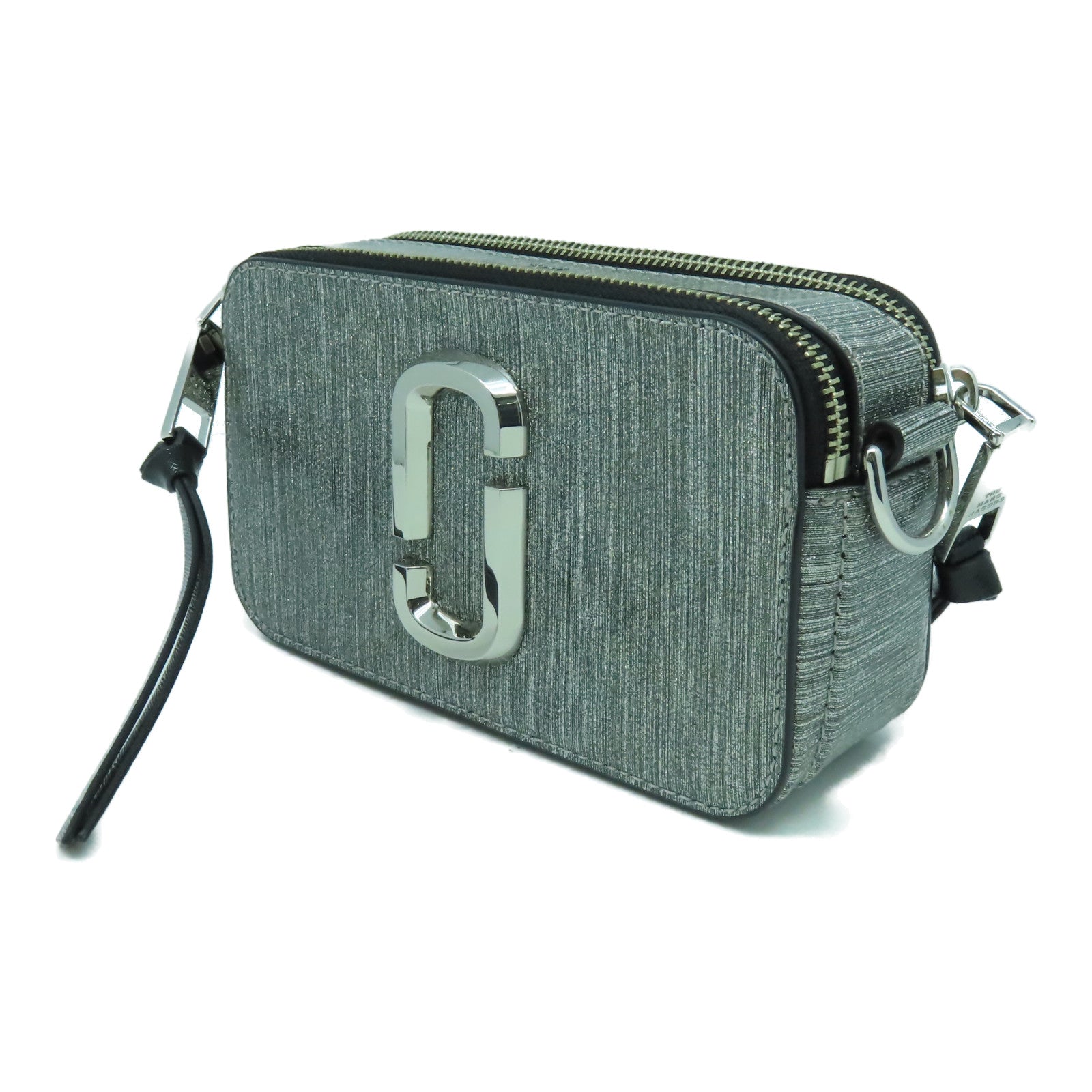 MARC JACOBS 塗層帆布Shoulder Bag銀扣肩背袋銀色