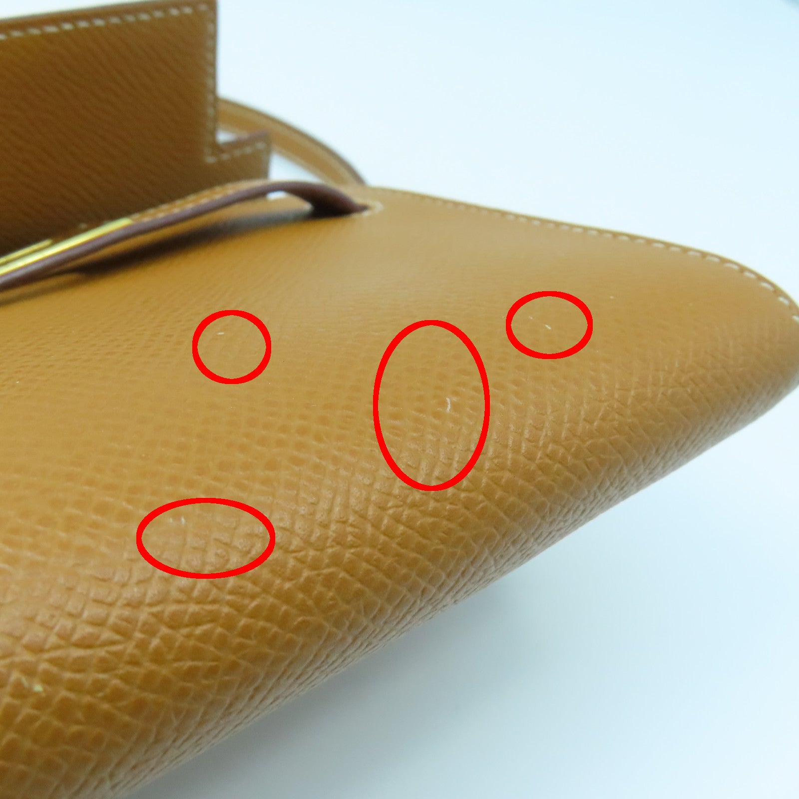 HERMES Veau Epsom Leather Kelly To Go Shoulder Bag Gold Buckle Gold