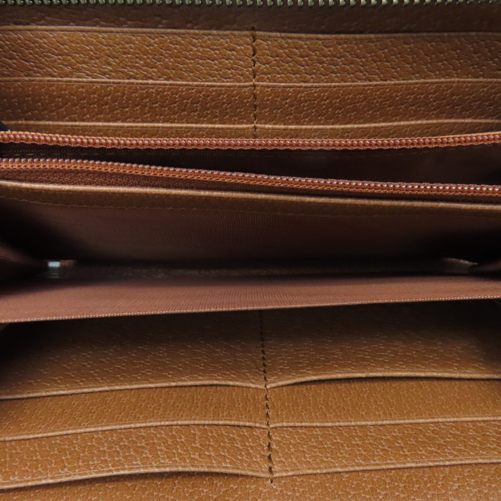 GUCCI Canvas Long Wallet Gold Buckle Long Wallet Brown