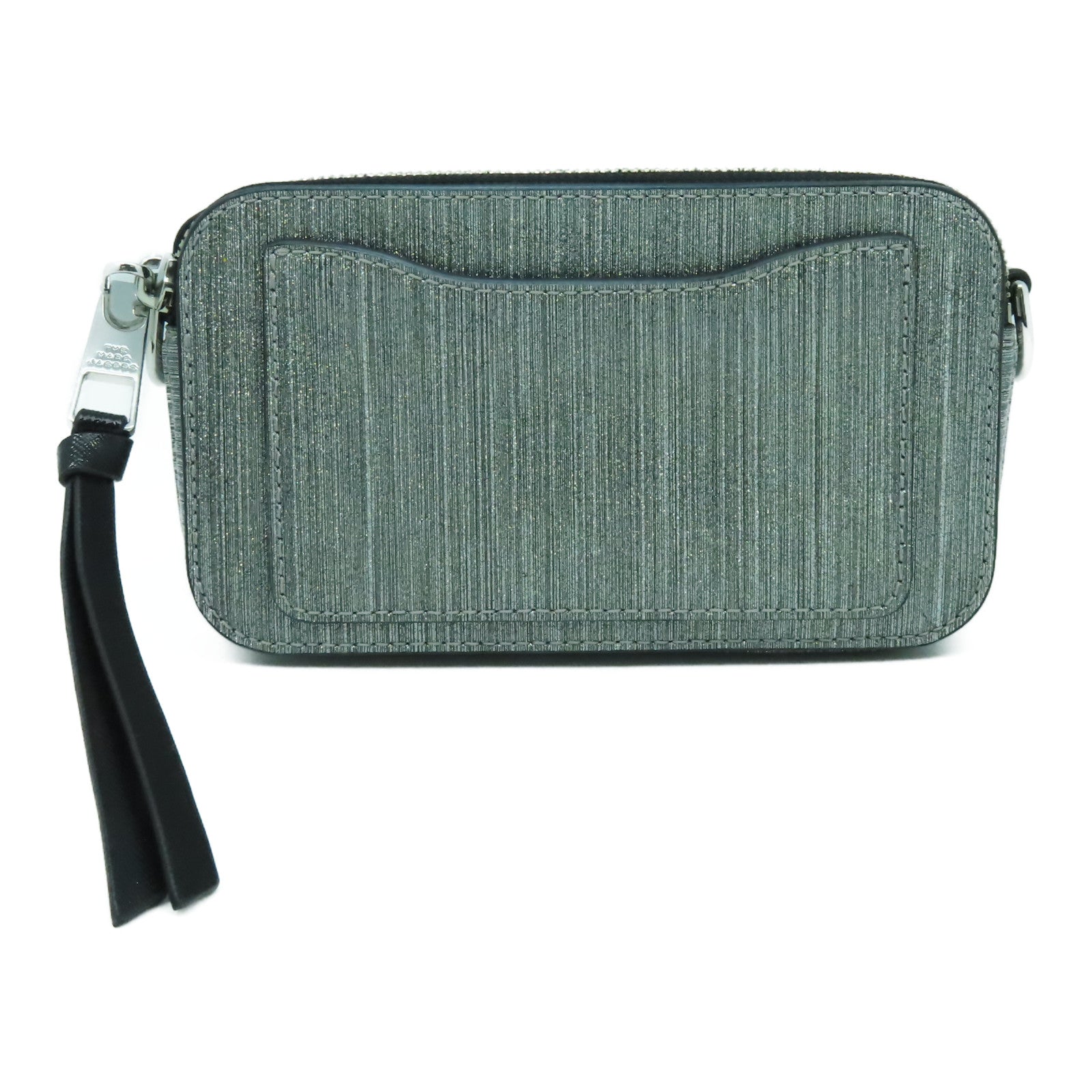 MARC JACOBS 塗層帆布Shoulder Bag銀扣肩背袋銀色