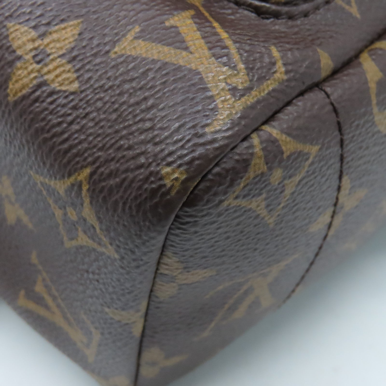 LOUIS VUITTON Monogram Palm Springs金扣背包啡色