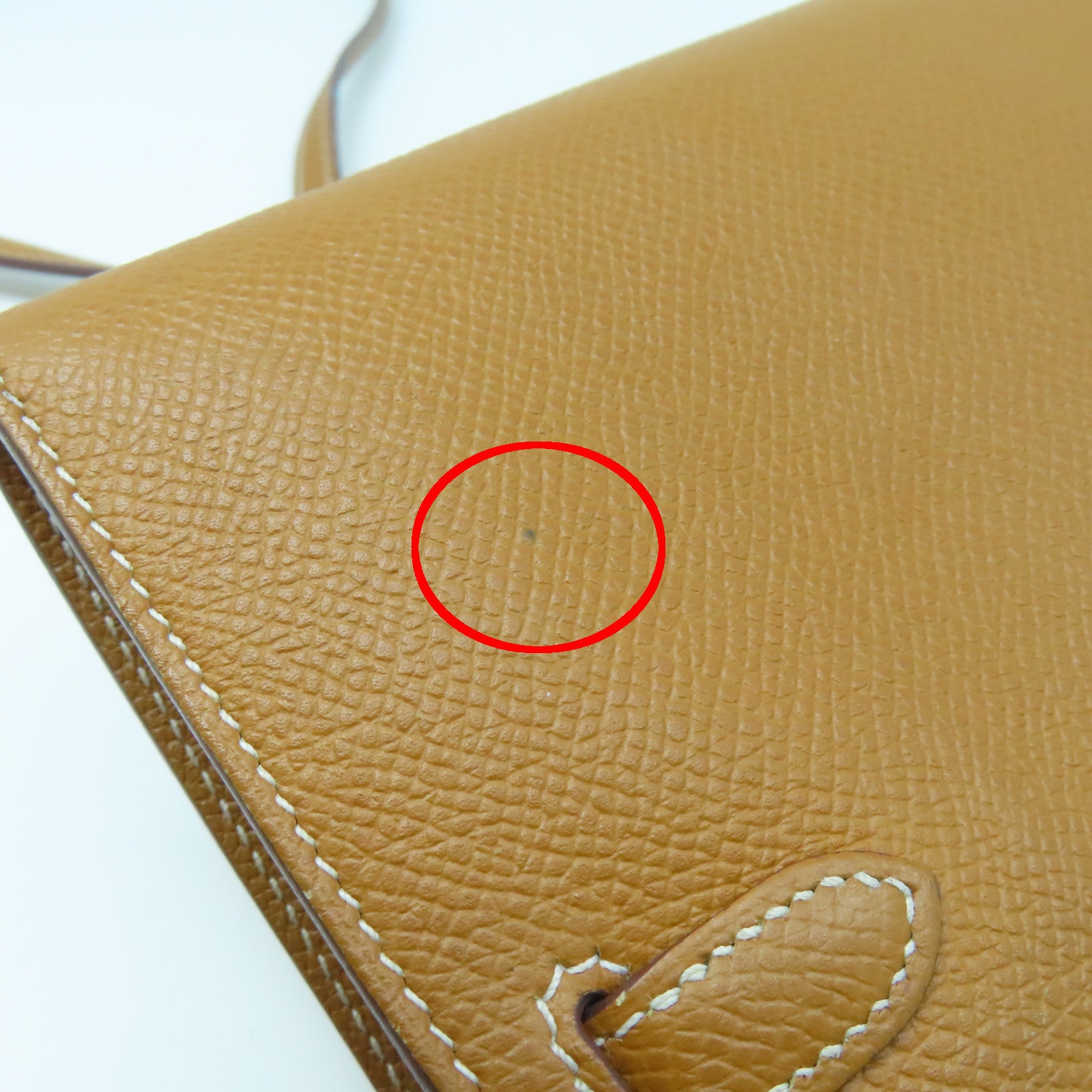HERMES Veau Epsom Leather Kelly To Go Shoulder Bag Gold Buckle Gold