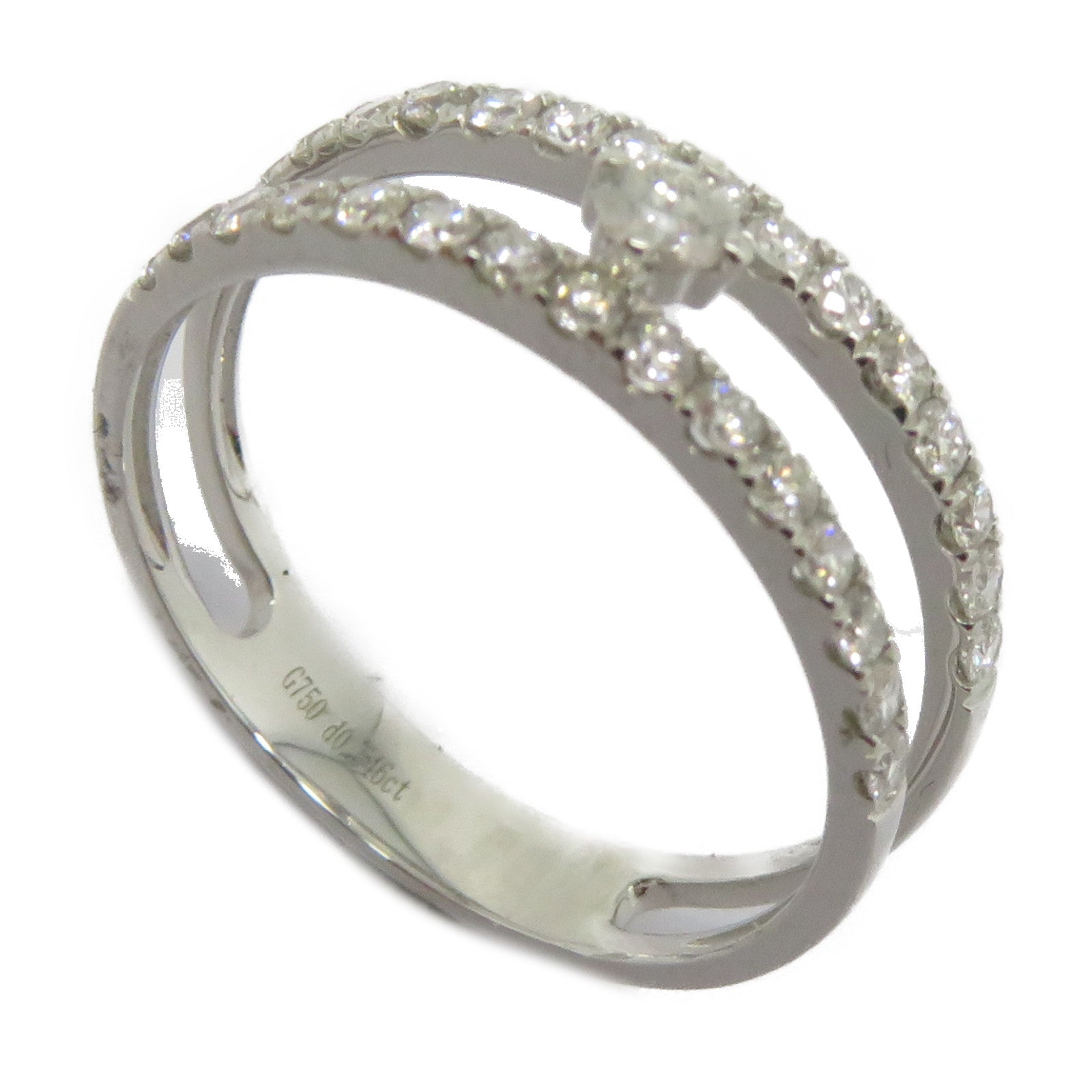 JEWELRY 18K白金Diamond Ring 0.546ct鑽石戒指US#7