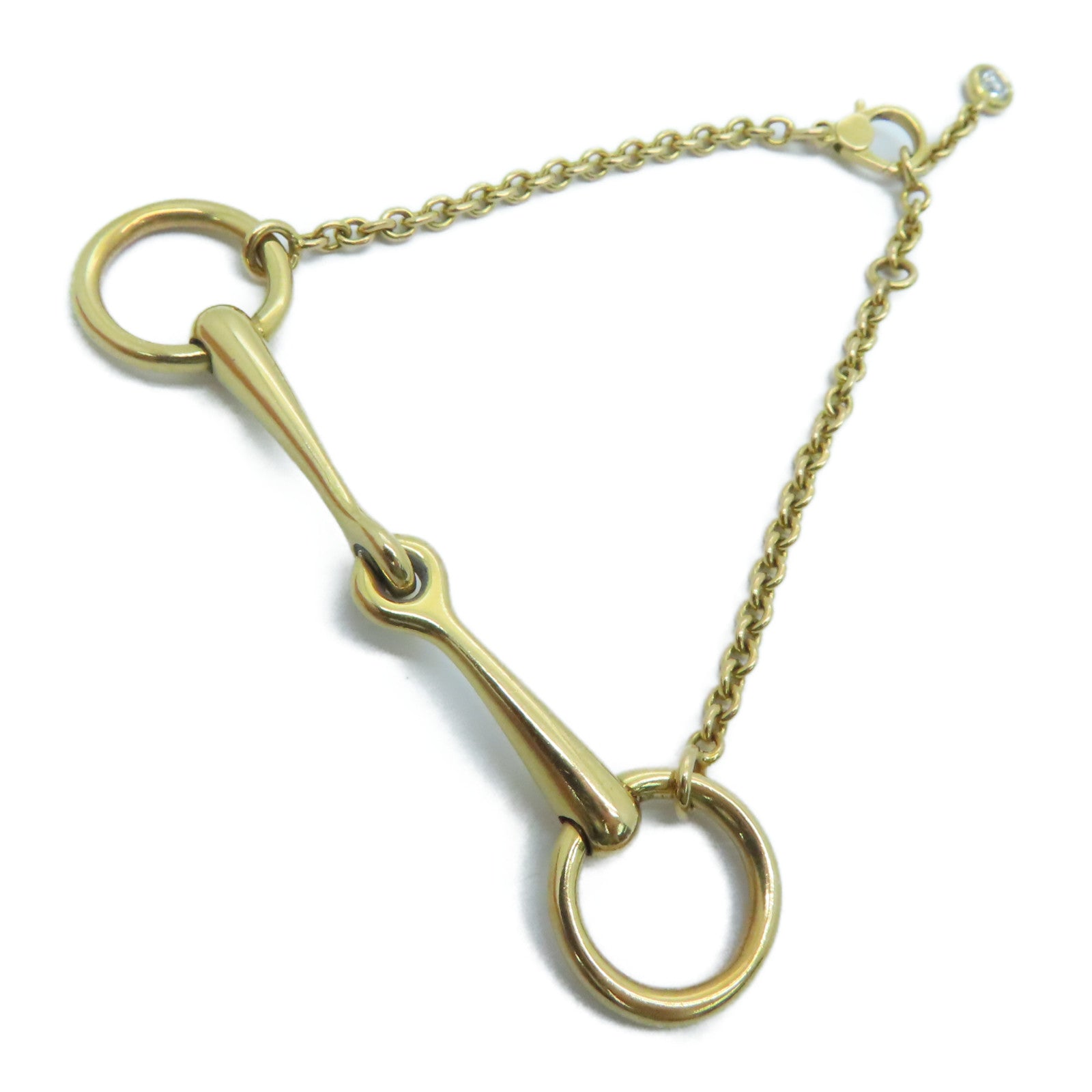 HERMES 【激減優惠】18K黃金Filet D'Or Bracelet 0.1ct鑽石手鏈
