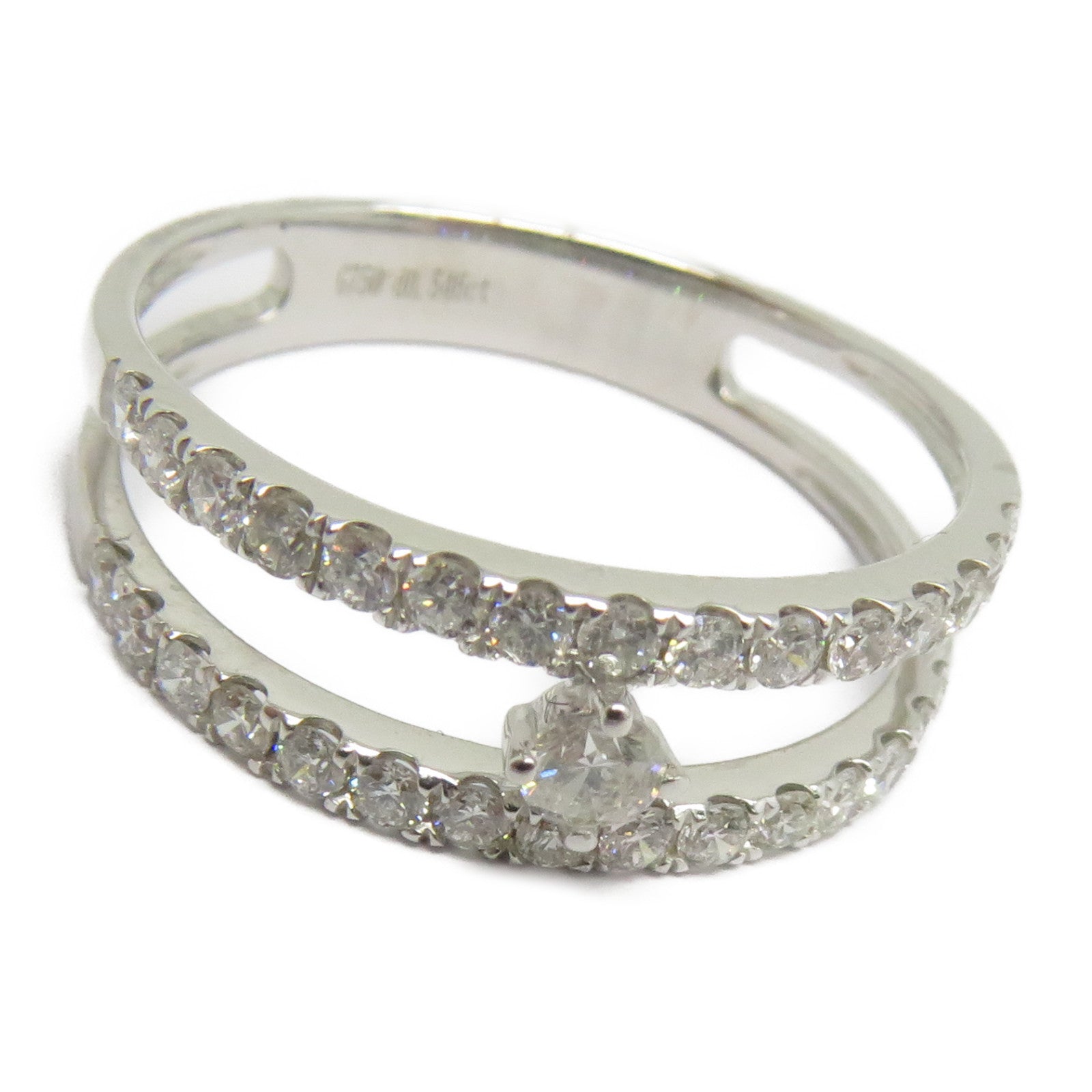 JEWELRY 18K白金Diamond Ring 0.546ct鑽石戒指US#7