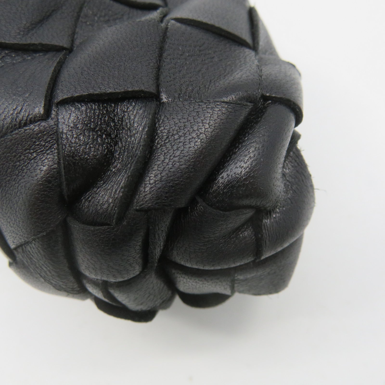 BOTTEGA VENETA Textured Leather Shoulder Bag Black