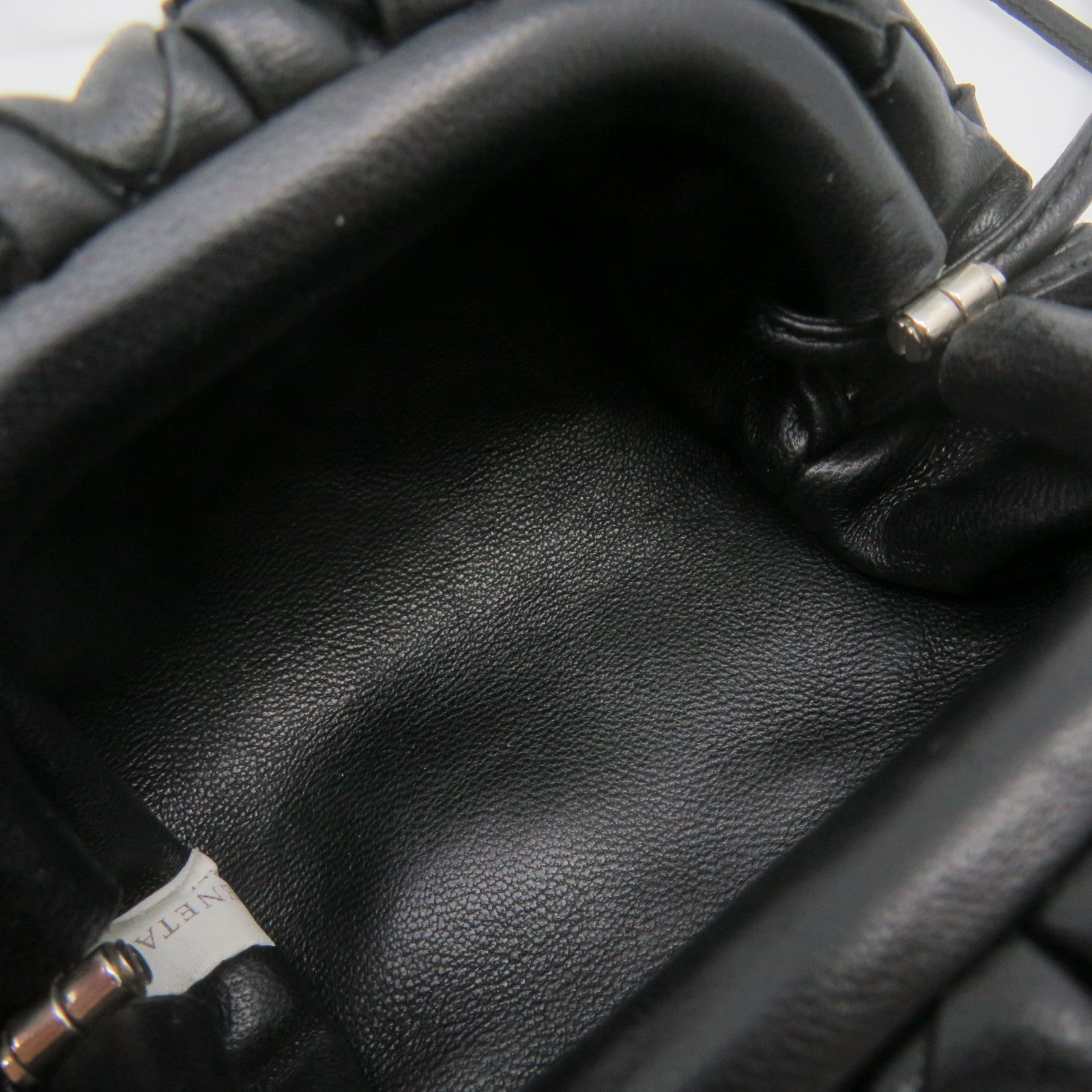 BOTTEGA VENETA Textured Leather Shoulder Bag Black