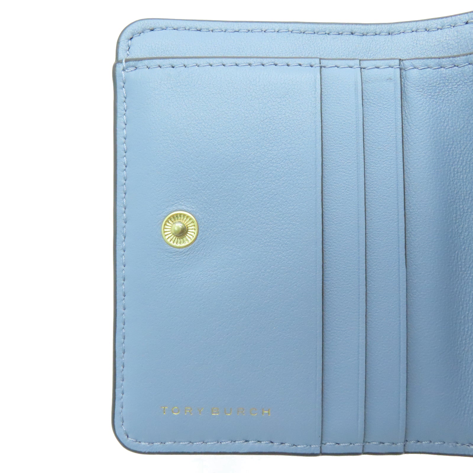 Tory Burch 【激減優惠】羊皮皮革Wallet錢包灰藍色