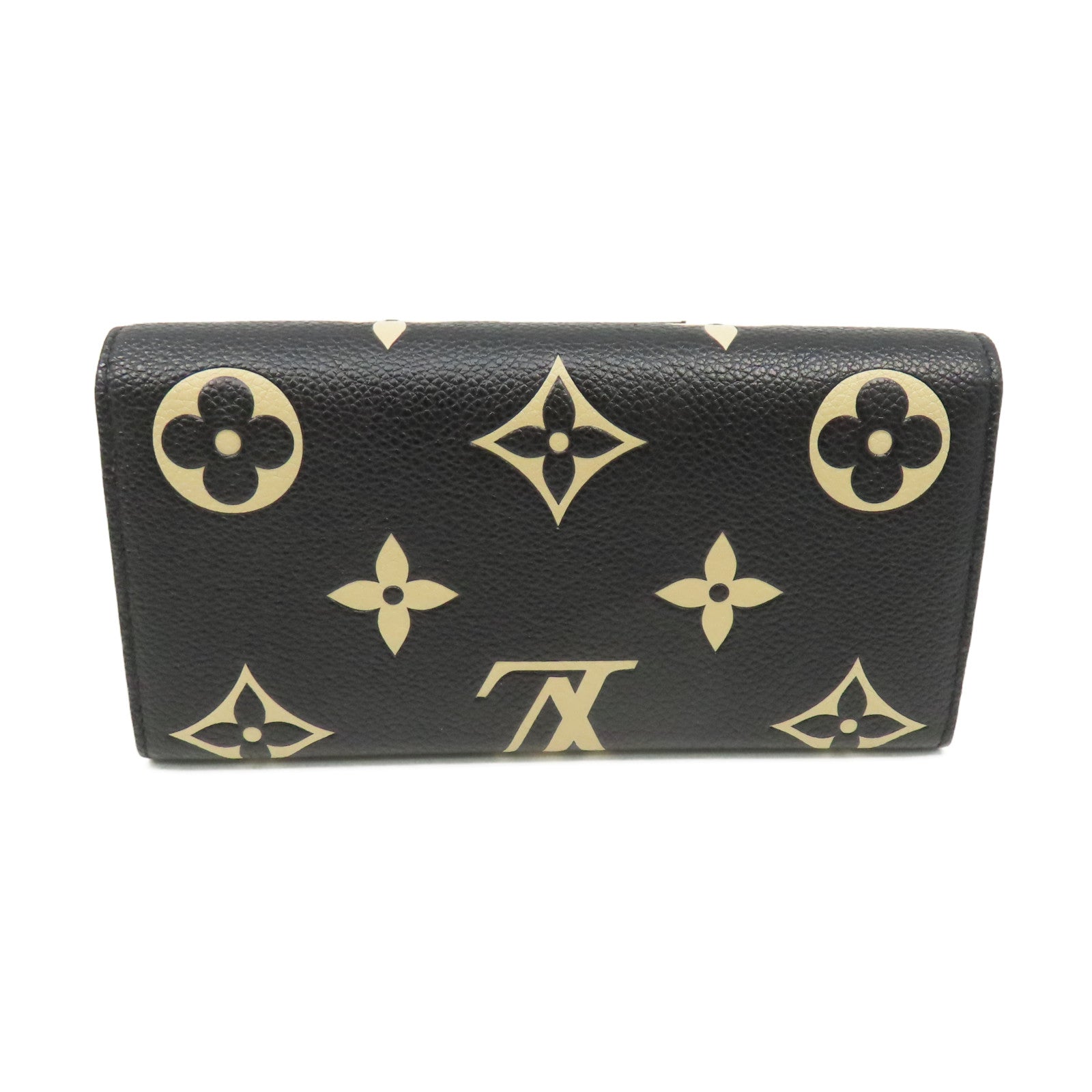LOUIS VUITTON Monogram Empreinte Sarah Long Wallet金扣長錢包黑色/杏色