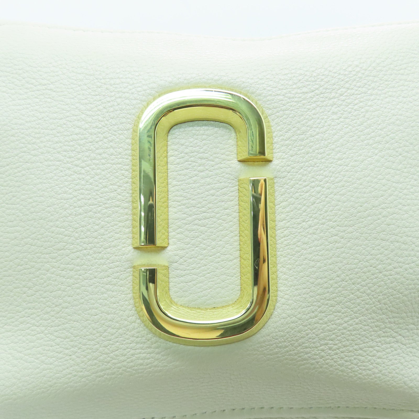 MARC JACOBS 牛皮皮革Shoulder Bag金扣肩背袋白色