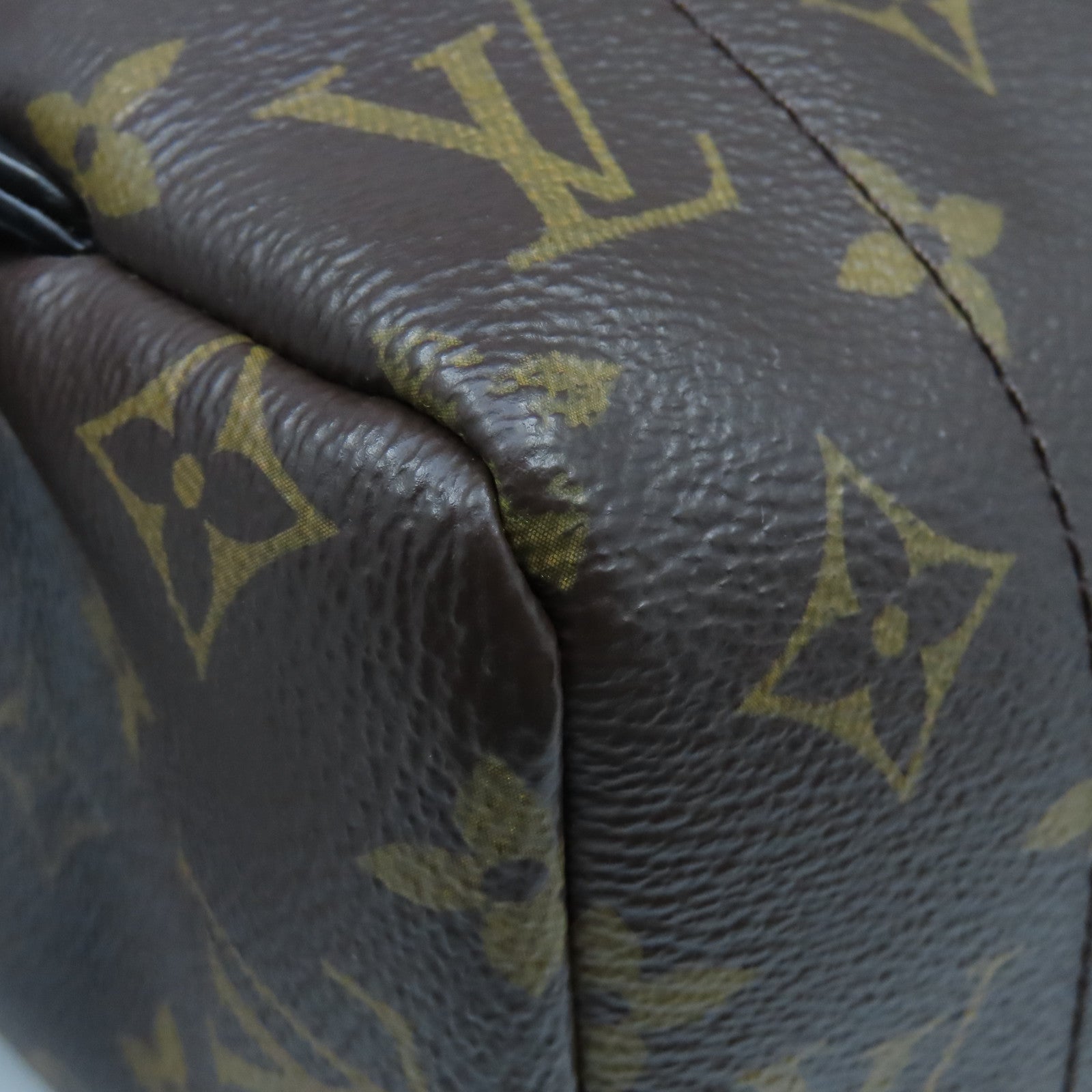 LOUIS VUITTON Monogram Palm Springs金扣背包啡色
