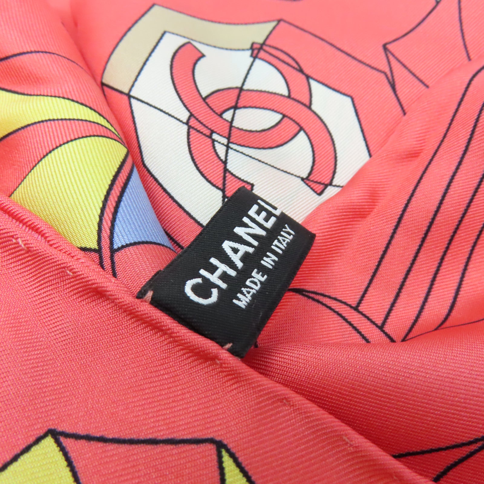 CHANEL 絲質Scarf絲巾桃紅色/彩色