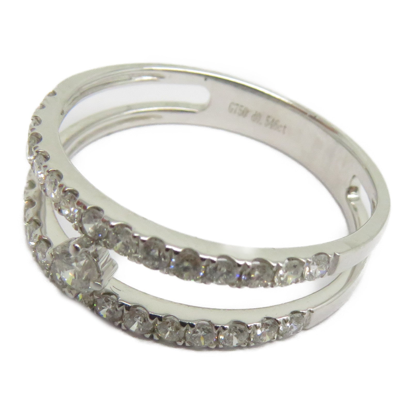 JEWELRY 18K白金Diamond Ring 0.546ct鑽石戒指US#7