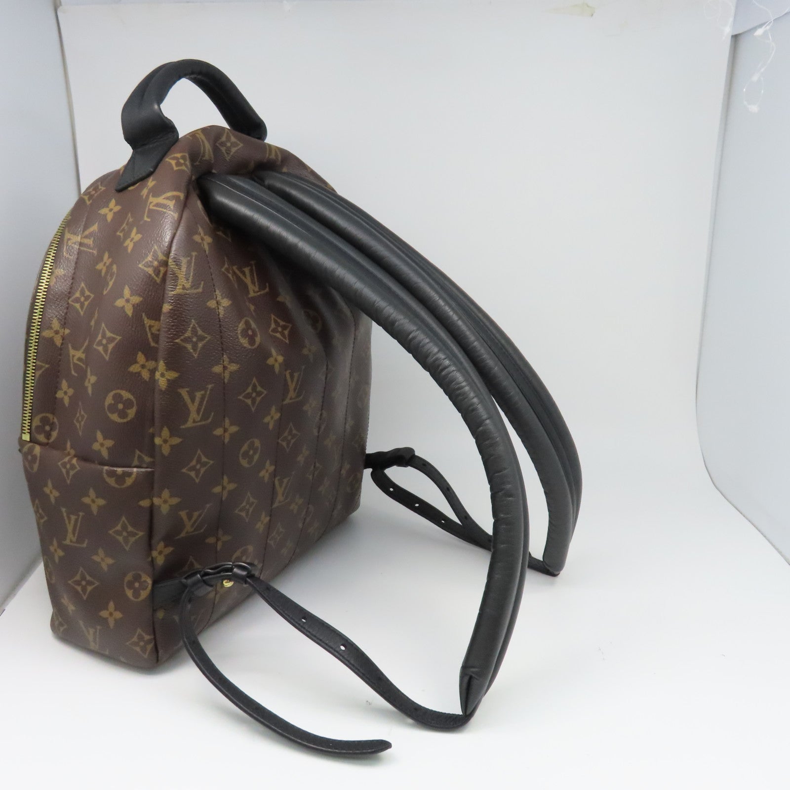 LOUIS VUITTON Monogram Palm Springs金扣背包啡色