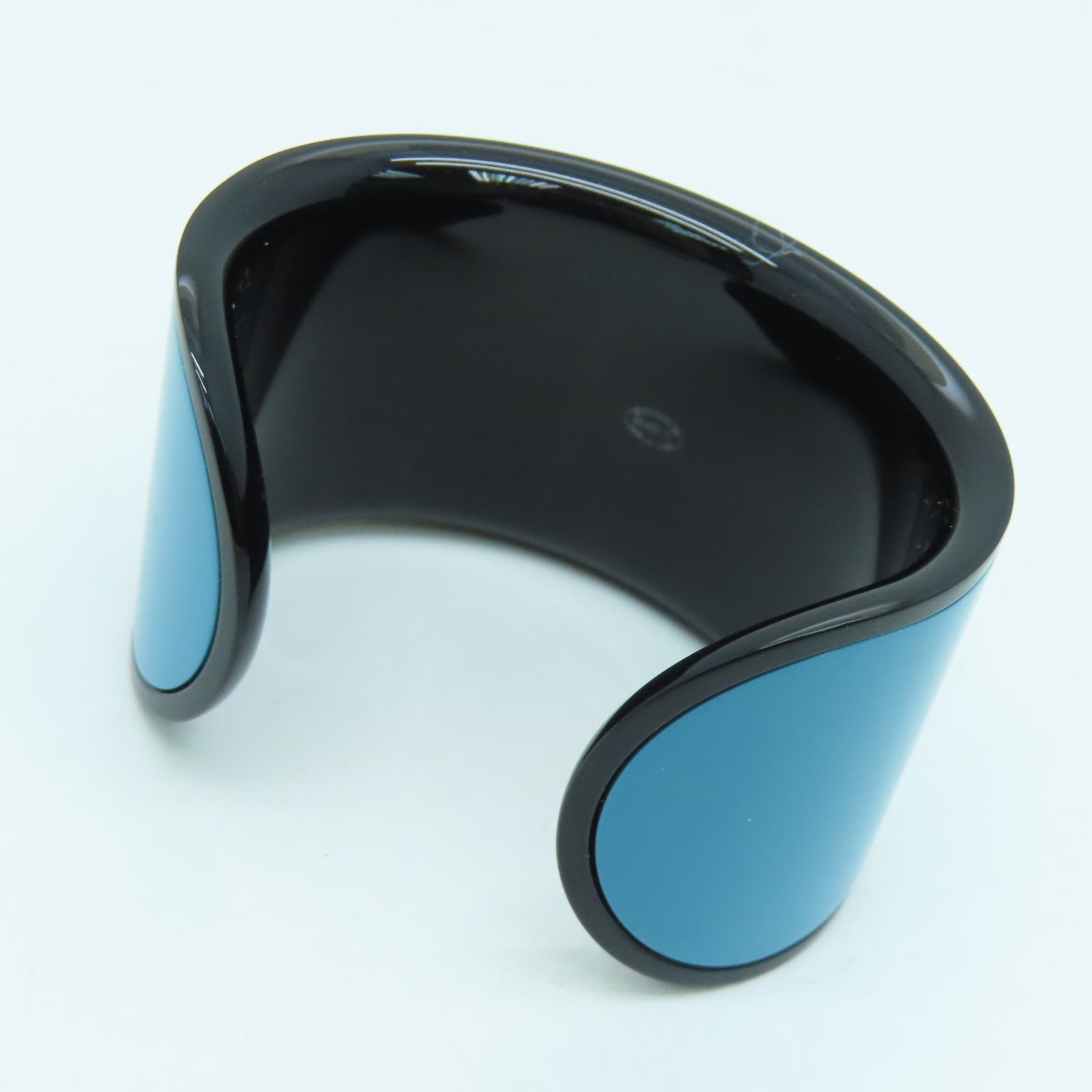 CHANEL PVC Bangle Blue/Black