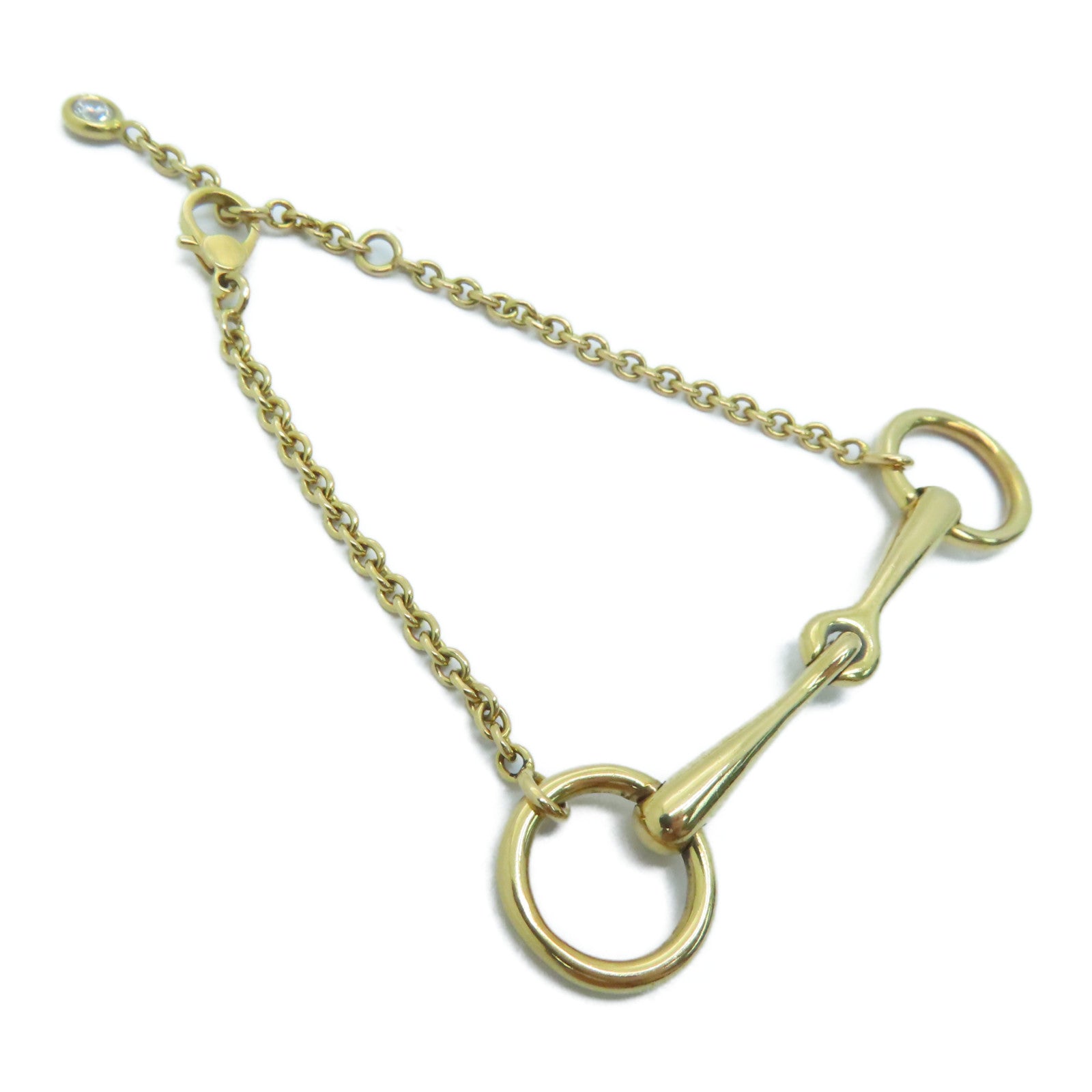 HERMES 【激減優惠】18K黃金Filet D'Or Bracelet 0.1ct鑽石手鏈