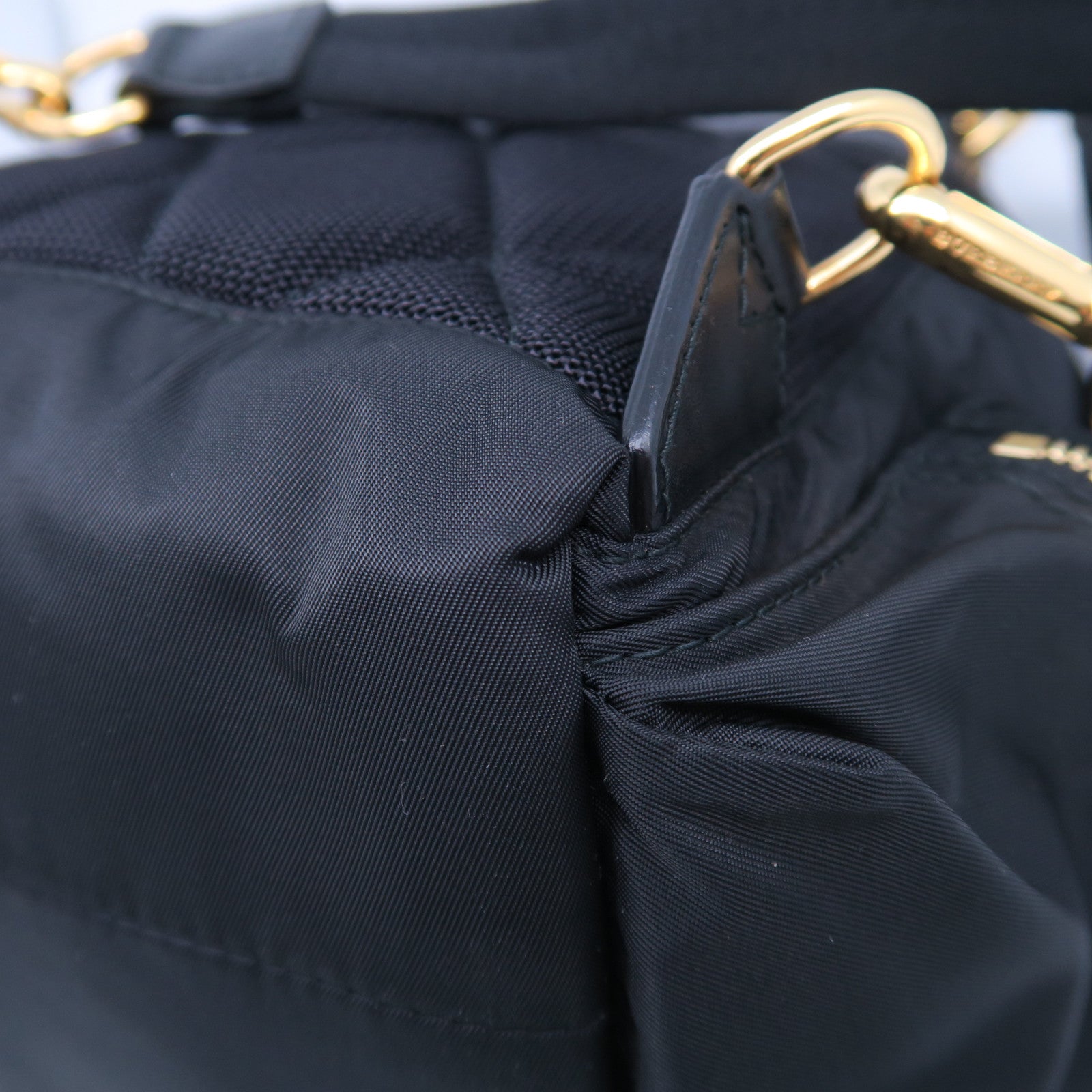 BURBERRY 尼龍Small Backpack金扣背包黑色
