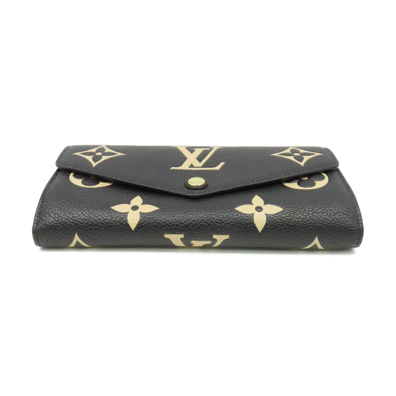LOUIS VUITTON Monogram Empreinte Sarah Long Wallet金扣長錢包黑色/杏色