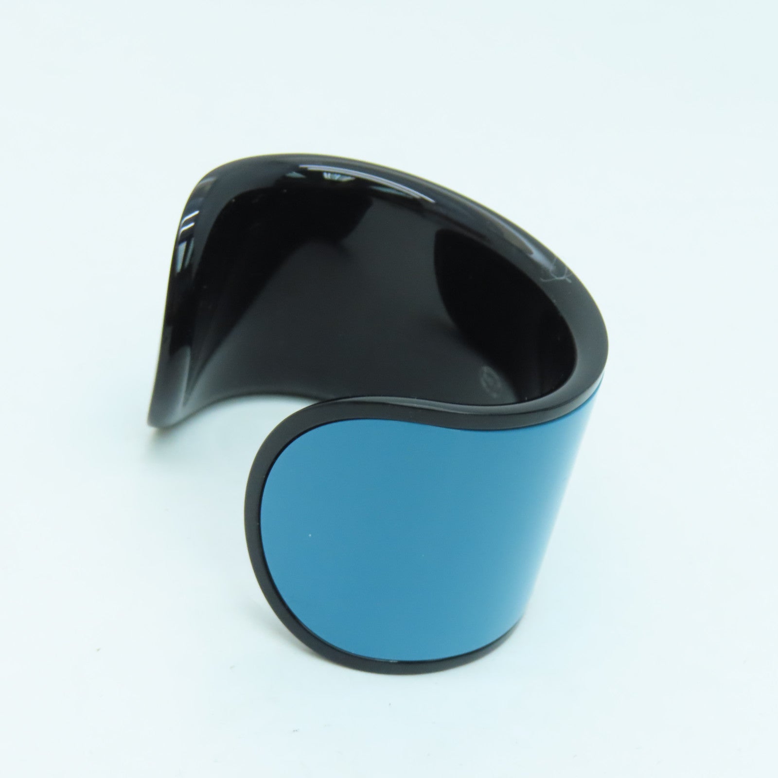 CHANEL PVC Bangle Blue/Black