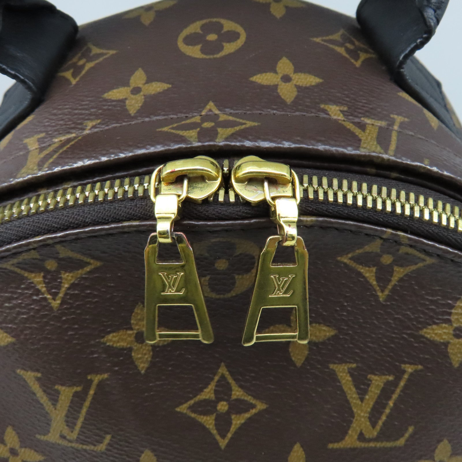 LOUIS VUITTON Monogram Palm Springs金扣背包啡色