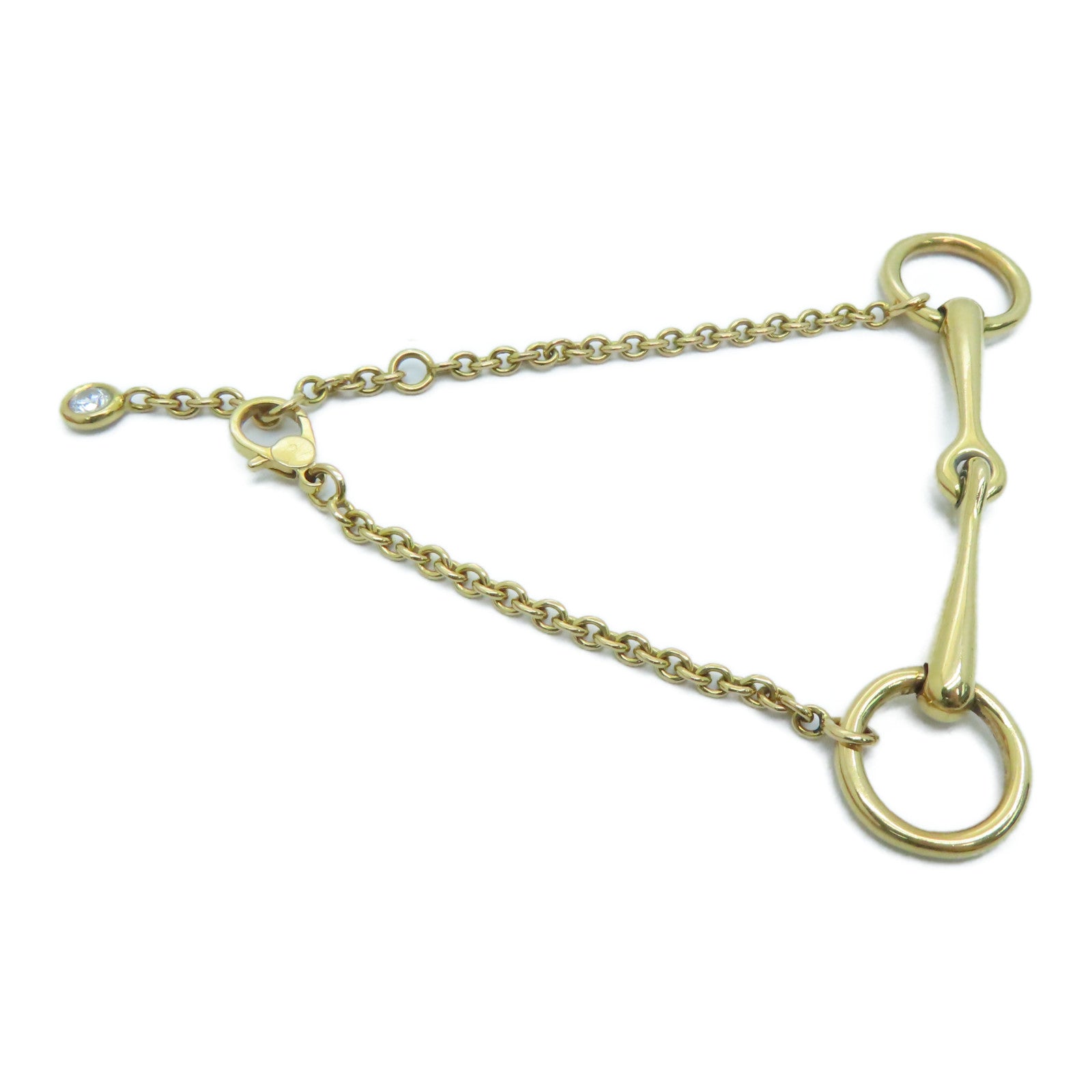 HERMES 【激減優惠】18K黃金Filet D'Or Bracelet 0.1ct鑽石手鏈