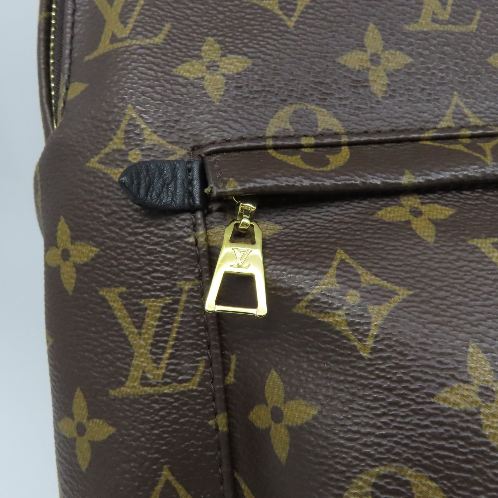 LOUIS VUITTON Monogram Palm Springs金扣背包啡色