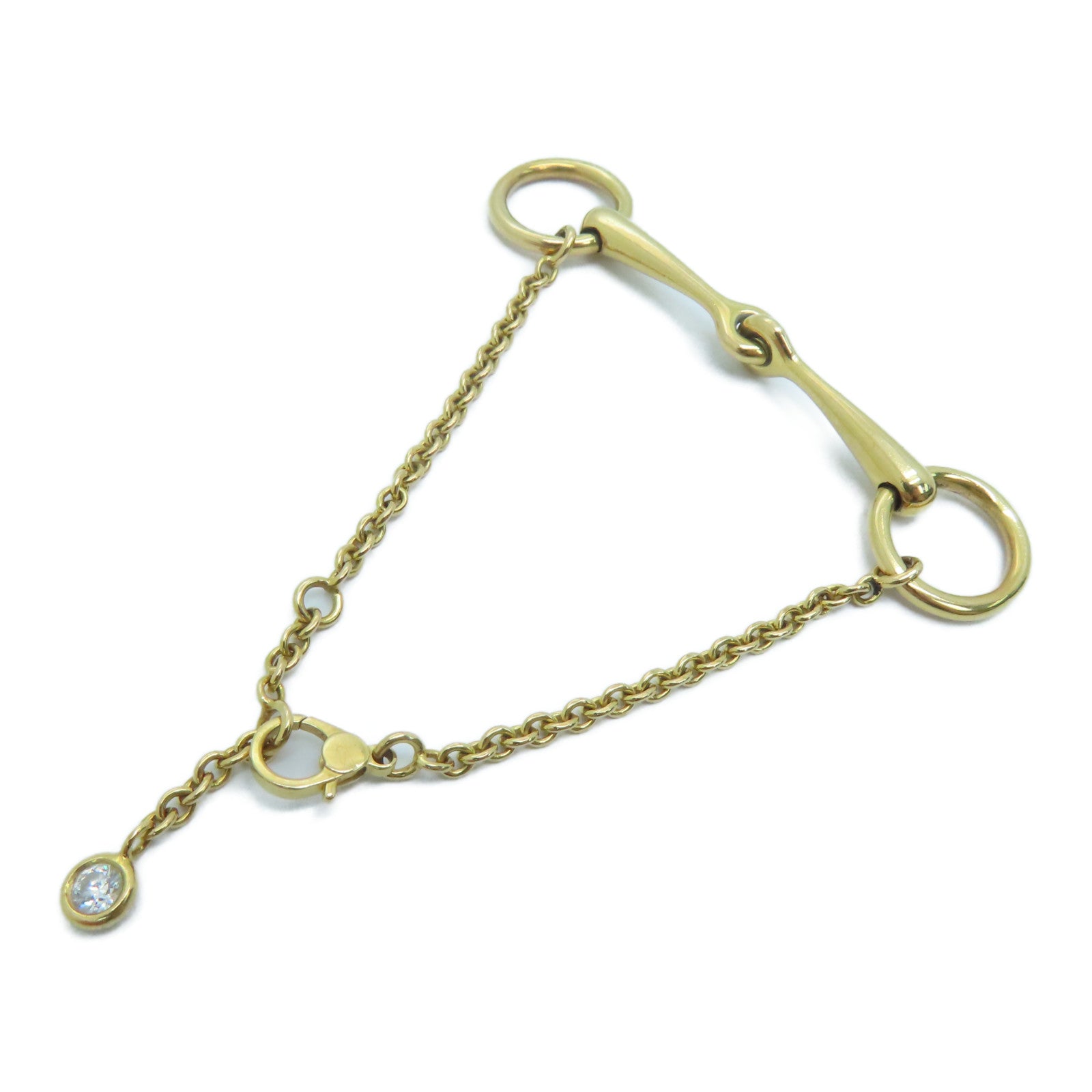 HERMES 【激減優惠】18K黃金Filet D'Or Bracelet 0.1ct鑽石手鏈