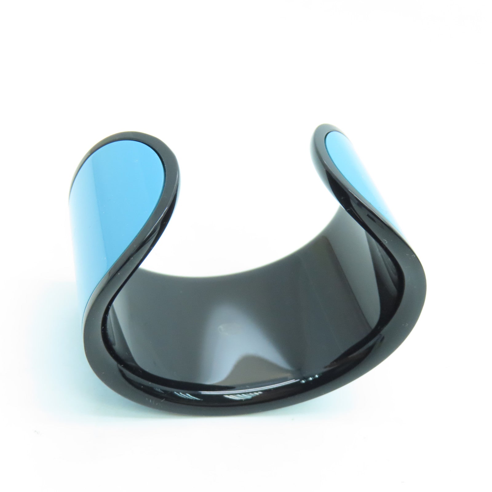 CHANEL PVC Bangle Blue/Black