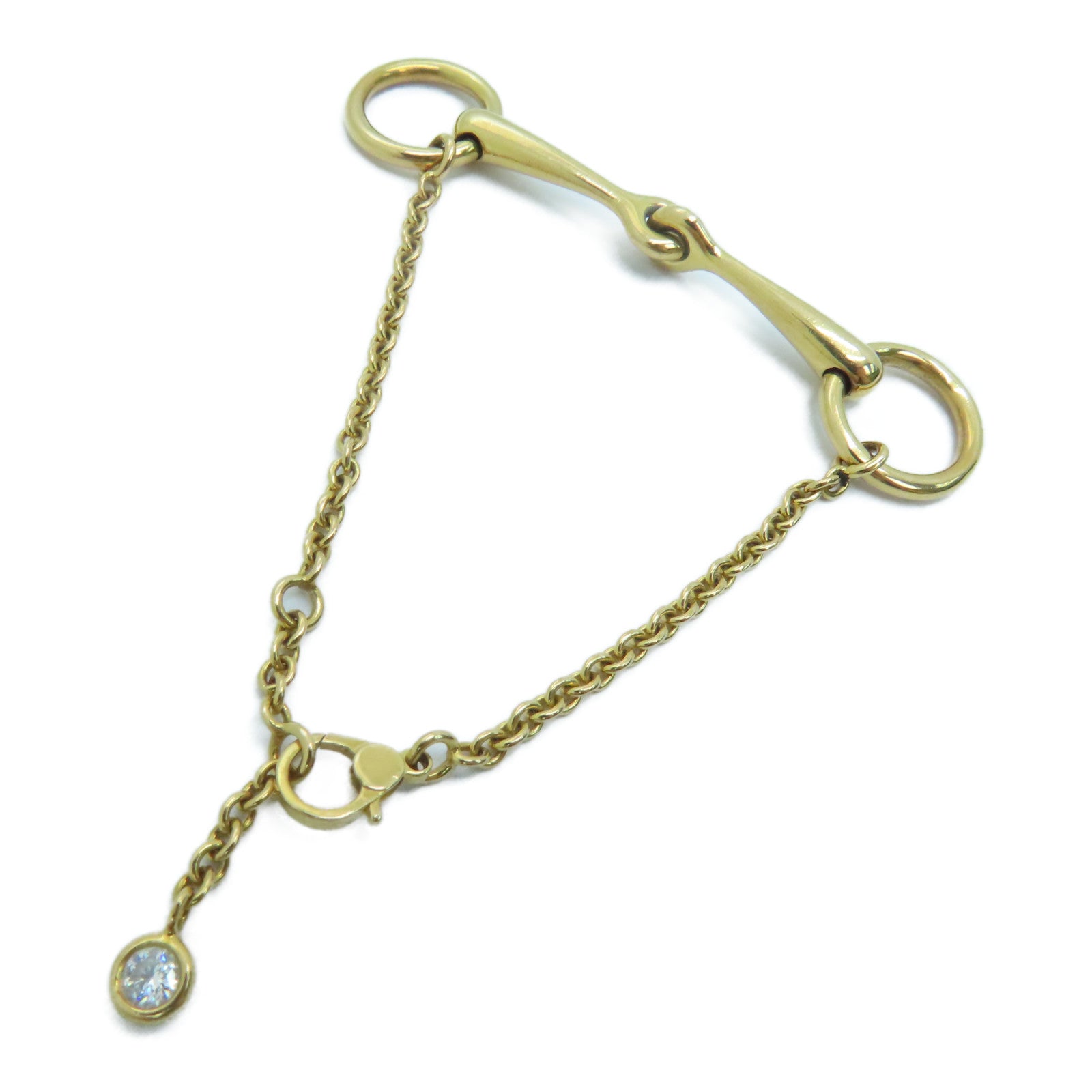 HERMES 【激減優惠】18K黃金Filet D'Or Bracelet 0.1ct鑽石手鏈