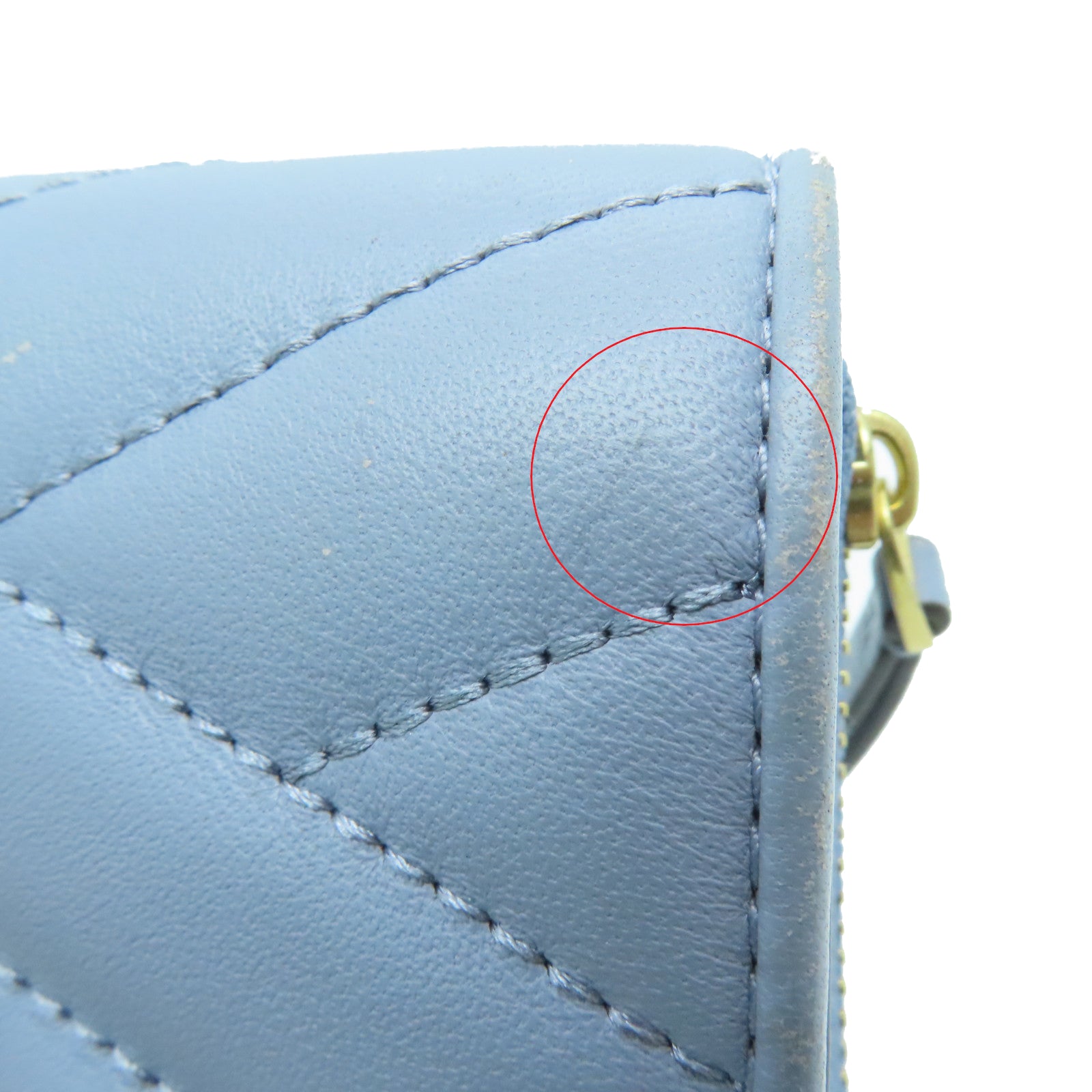 Tory Burch 【激減優惠】羊皮皮革Wallet錢包灰藍色