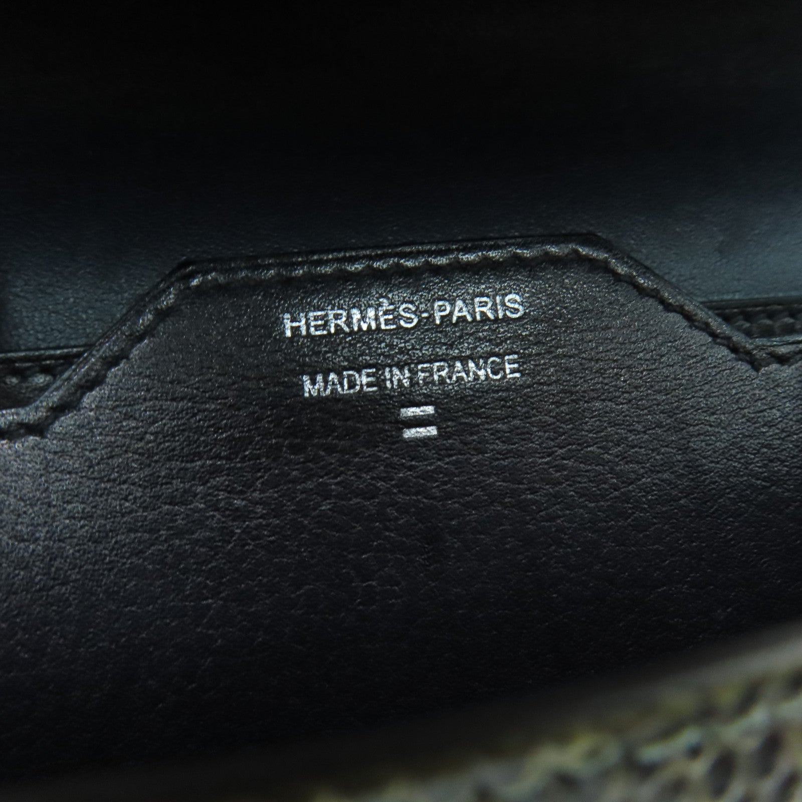 HERMES 蜥蝪皮革Ombre長錢包黑色