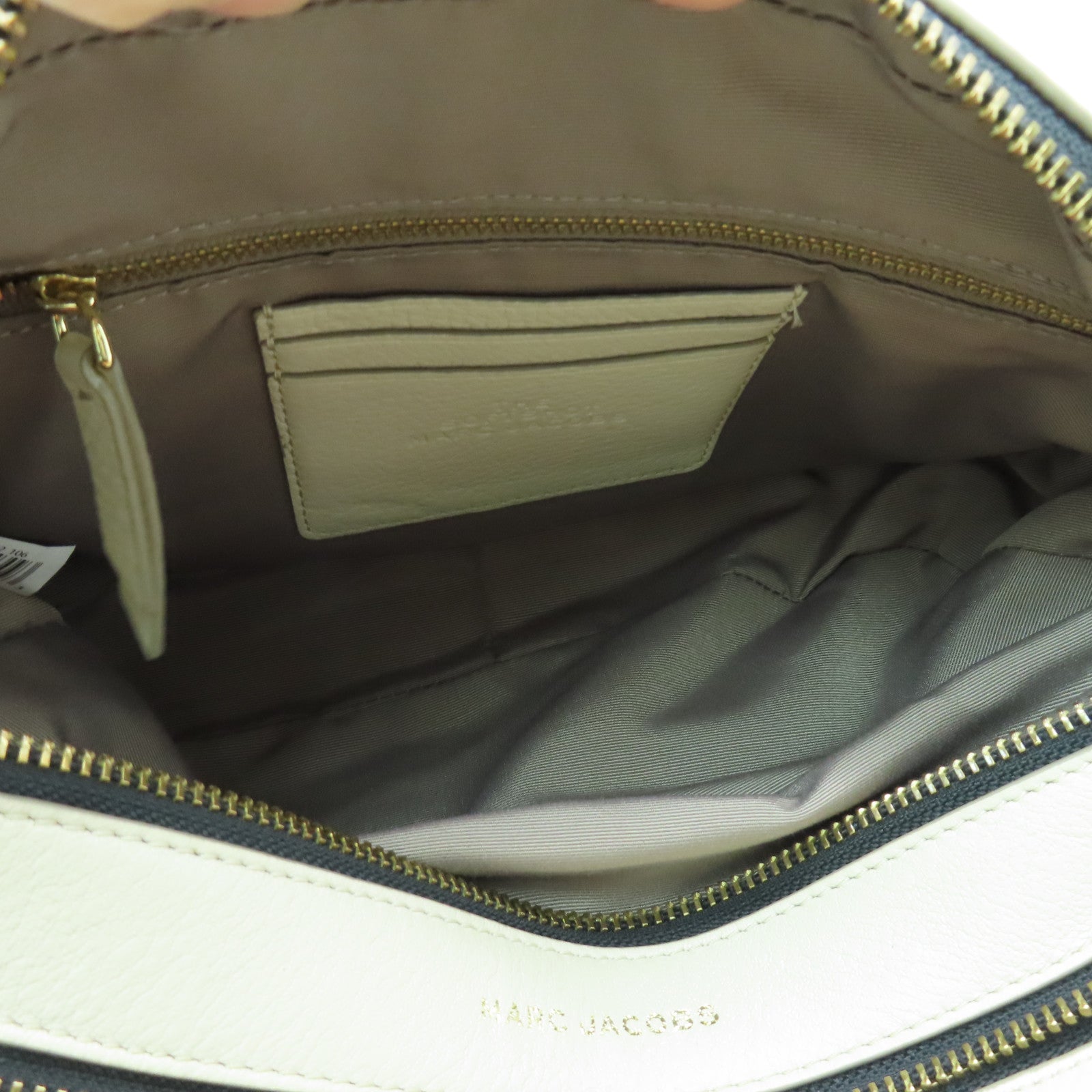 MARC JACOBS 牛皮皮革Shoulder Bag金扣肩背袋白色