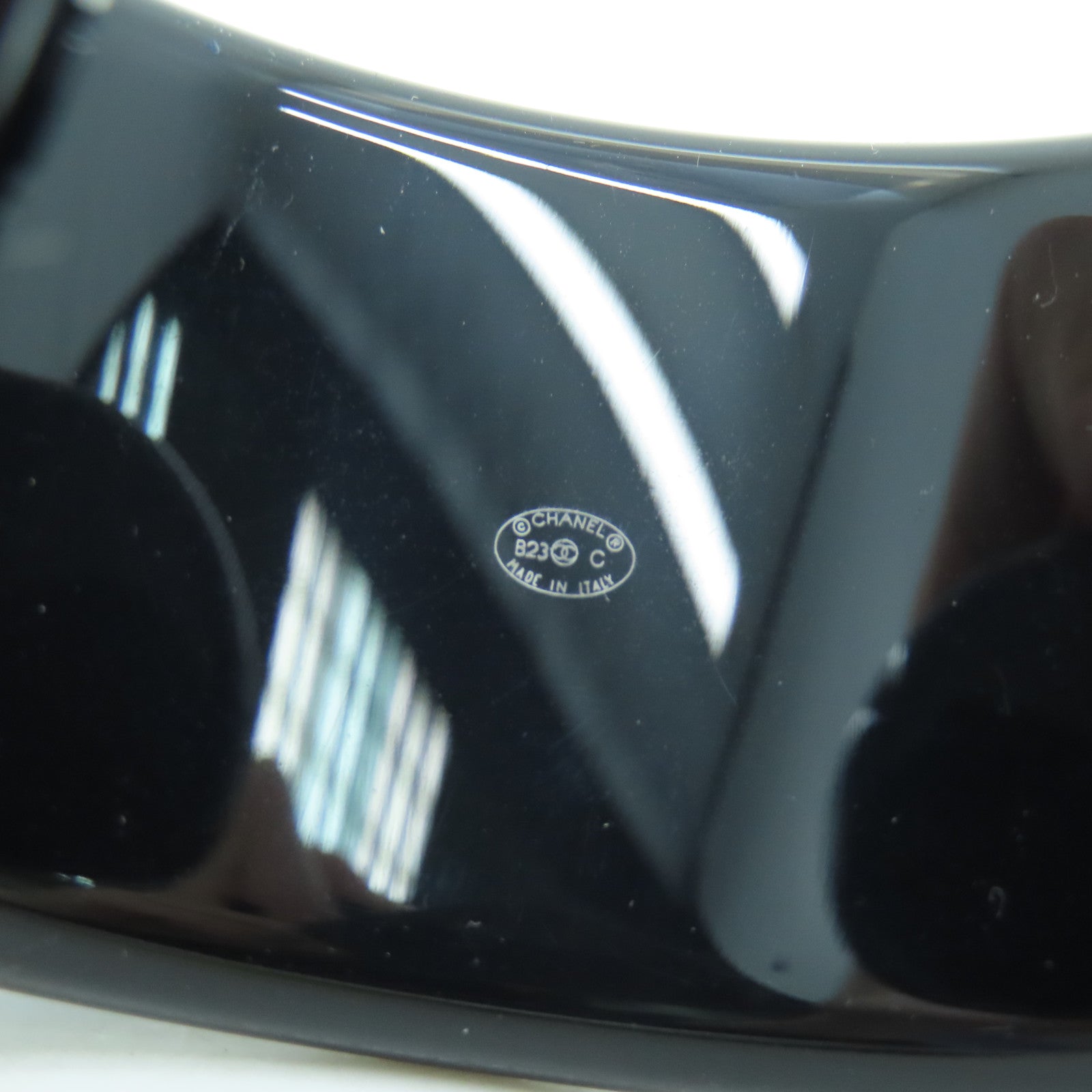 CHANEL PVC Bangle Blue/Black