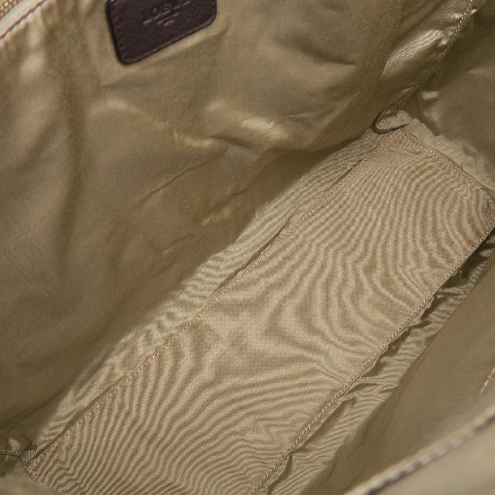 LOEWE 牛皮皮革Tote Bag金扣肩背袋啡色