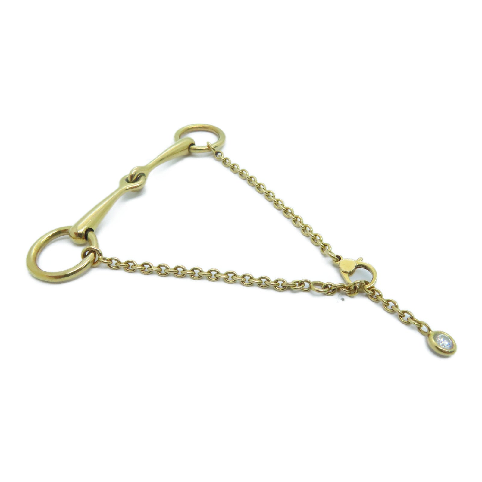 HERMES 【激減優惠】18K黃金Filet D'Or Bracelet 0.1ct鑽石手鏈