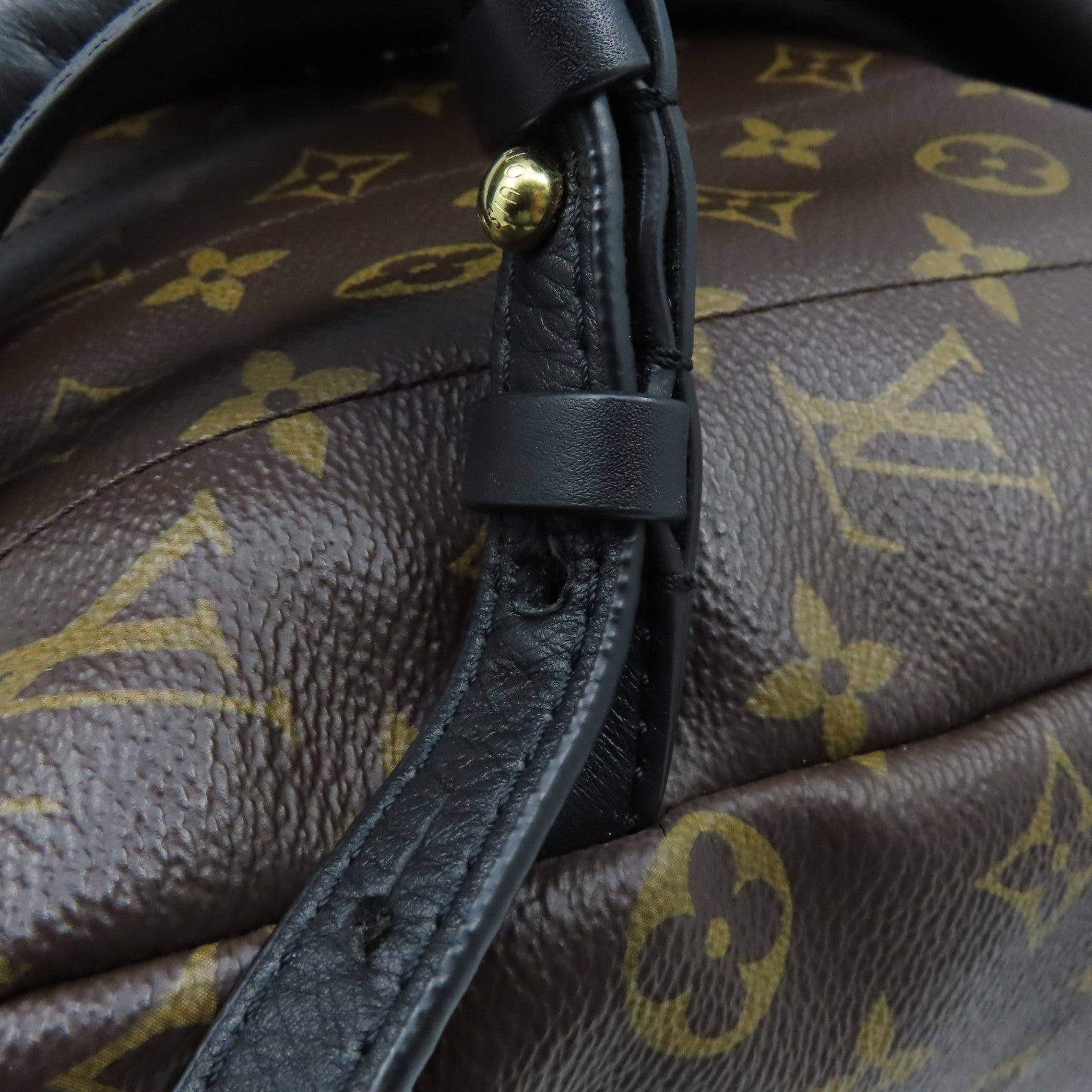 LOUIS VUITTON Monogram Palm Springs金扣背包啡色