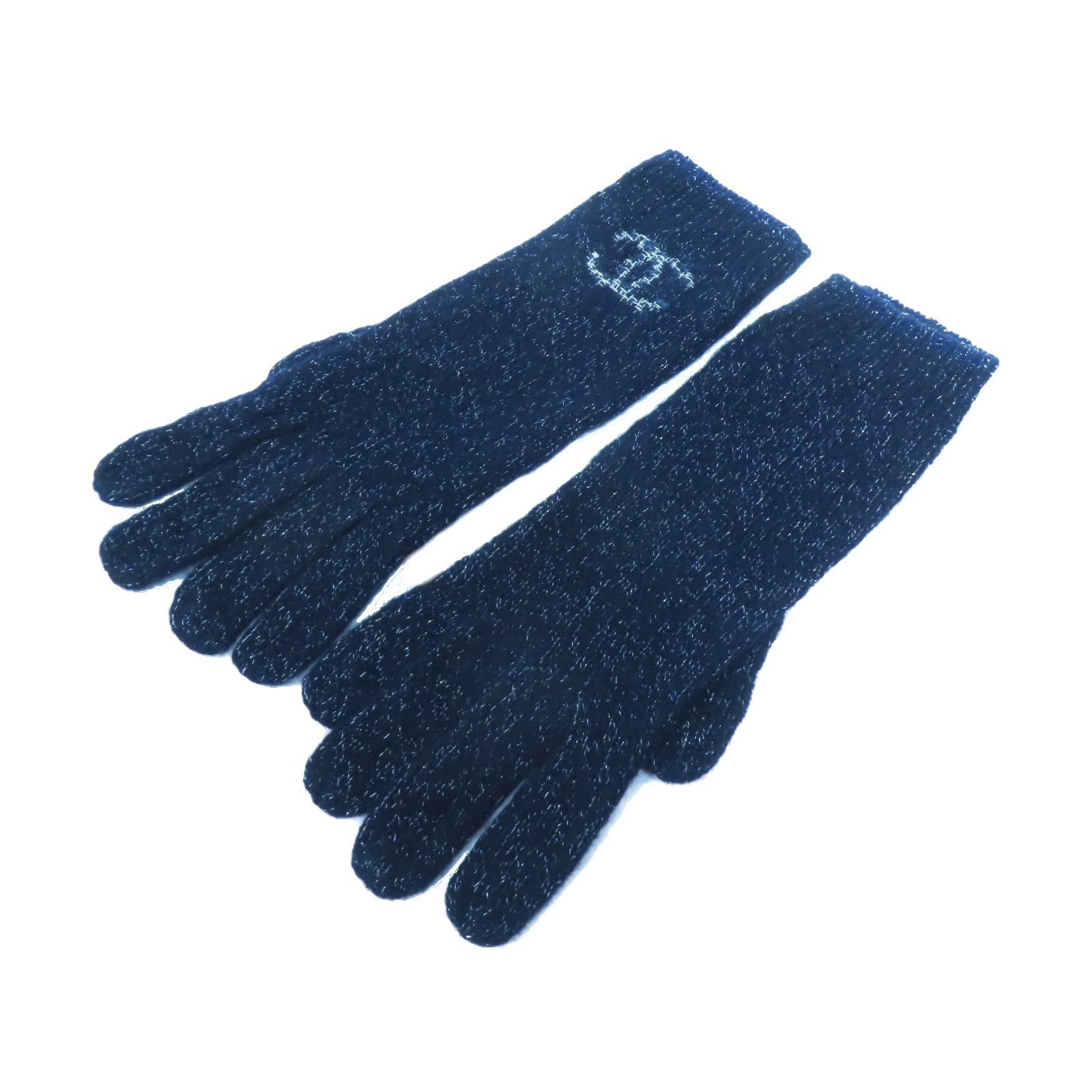 CHANEL 羊絨/絲質Cashmere Silk Gloves手套深藍色