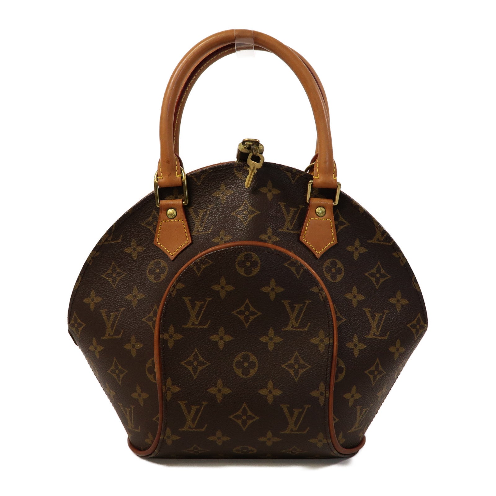 LOUIS VUITTON Monogram Ellipse MM金扣手挽袋啡色
