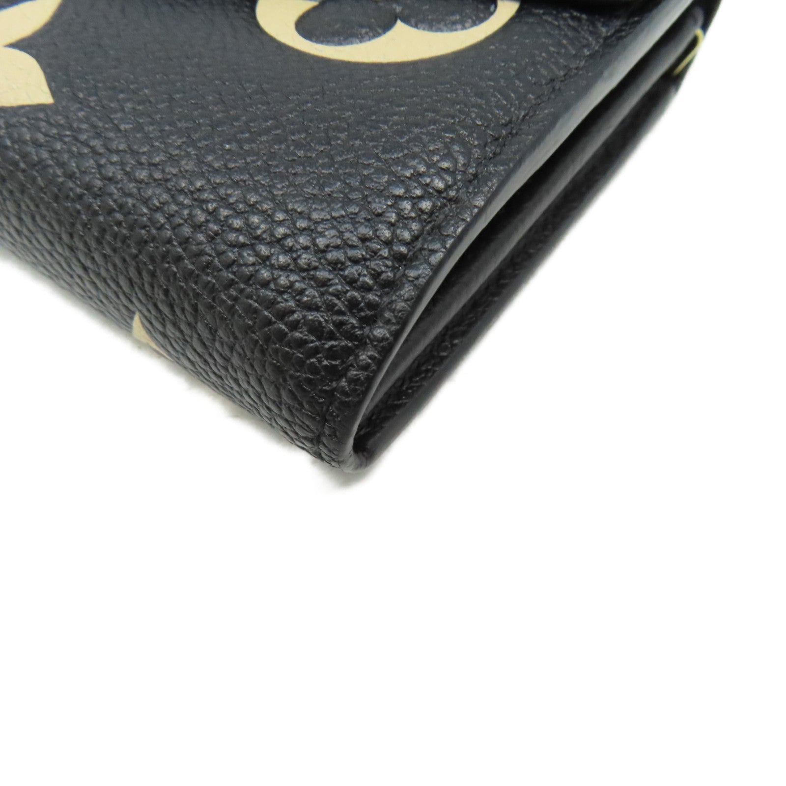 LOUIS VUITTON Monogram Empreinte Sarah Long Wallet金扣長錢包黑色/杏色