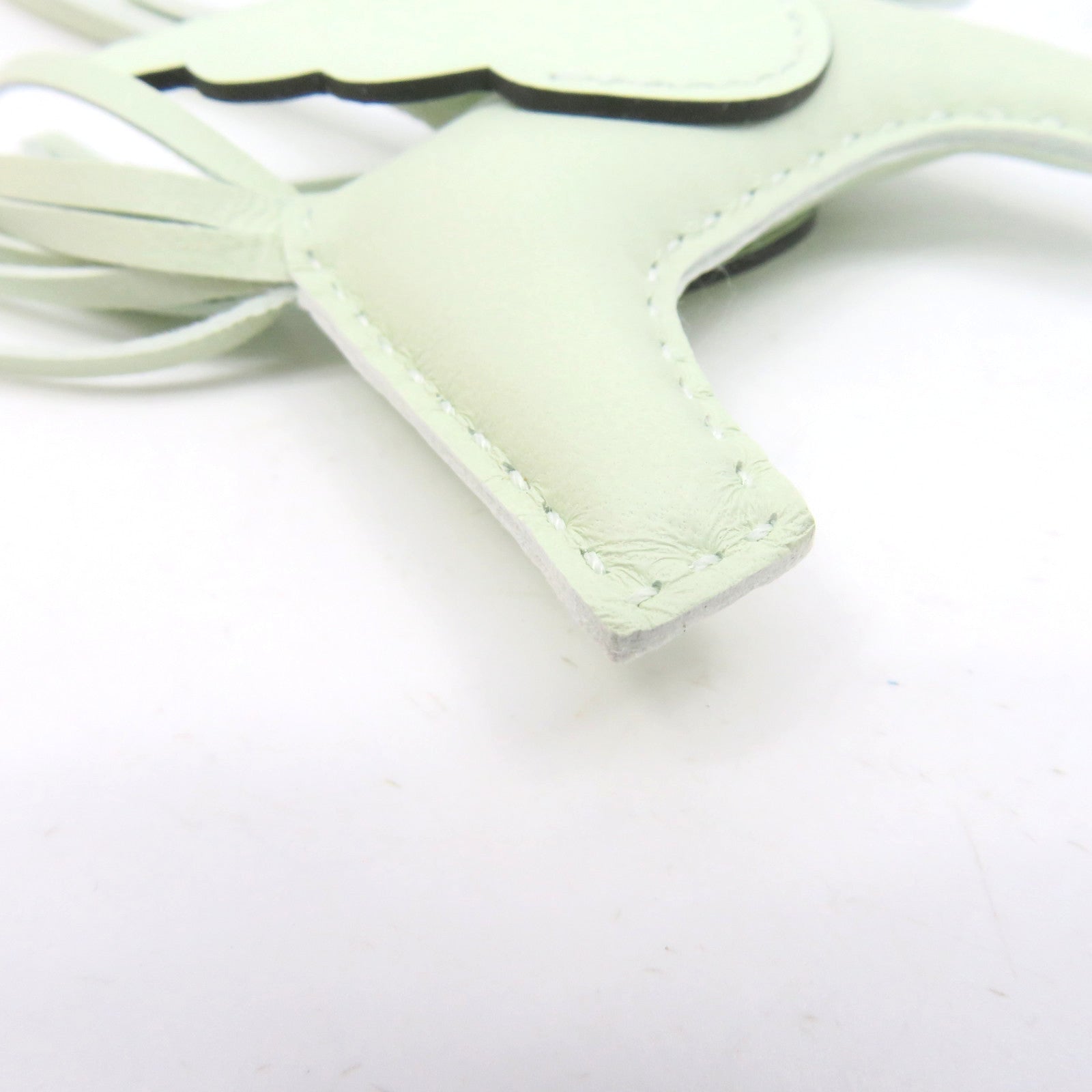 HERMES 皮革Rodeo PM Charm掛飾淺綠色