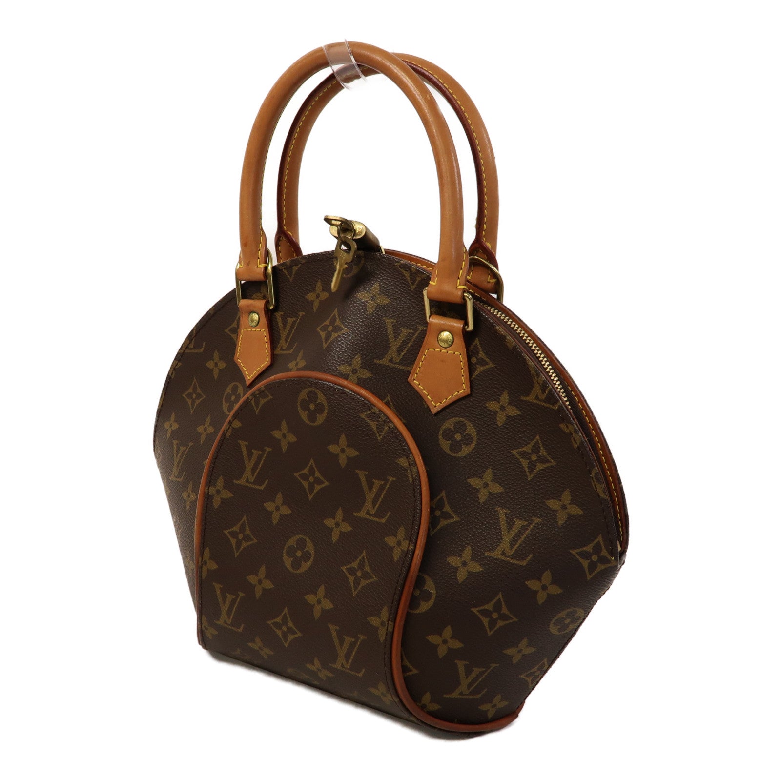 LOUIS VUITTON Monogram Ellipse MM金扣手挽袋啡色