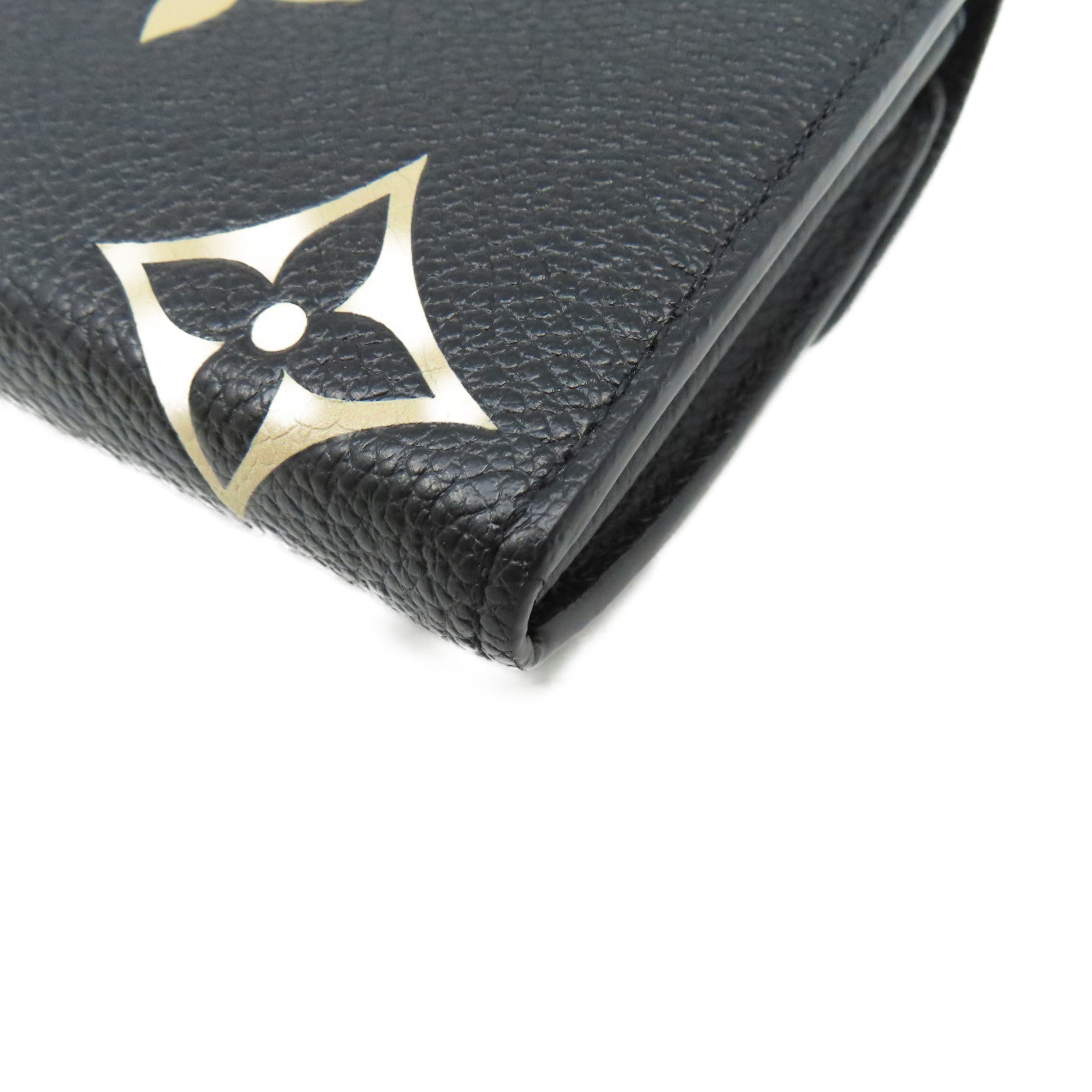 LOUIS VUITTON Monogram Empreinte Sarah Long Wallet金扣長錢包黑色/杏色