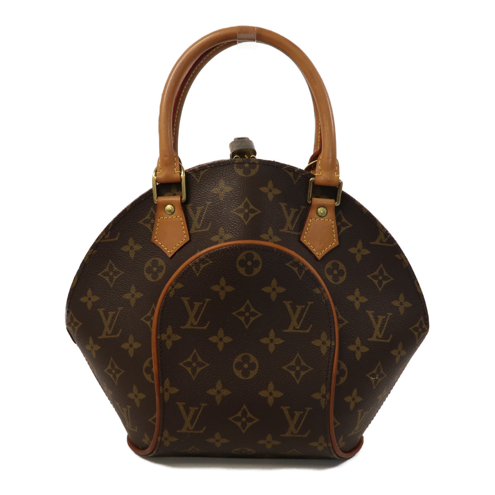 LOUIS VUITTON Monogram Ellipse MM金扣手挽袋啡色