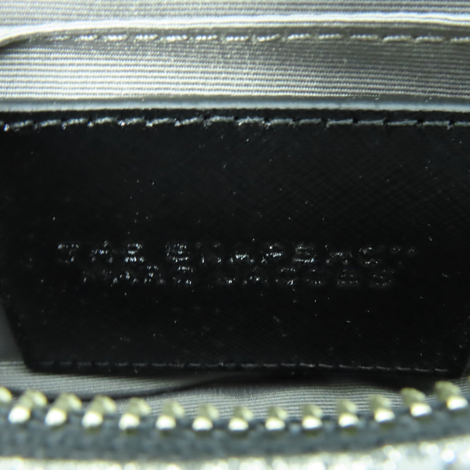 MARC JACOBS 塗層帆布Shoulder Bag銀扣肩背袋銀色
