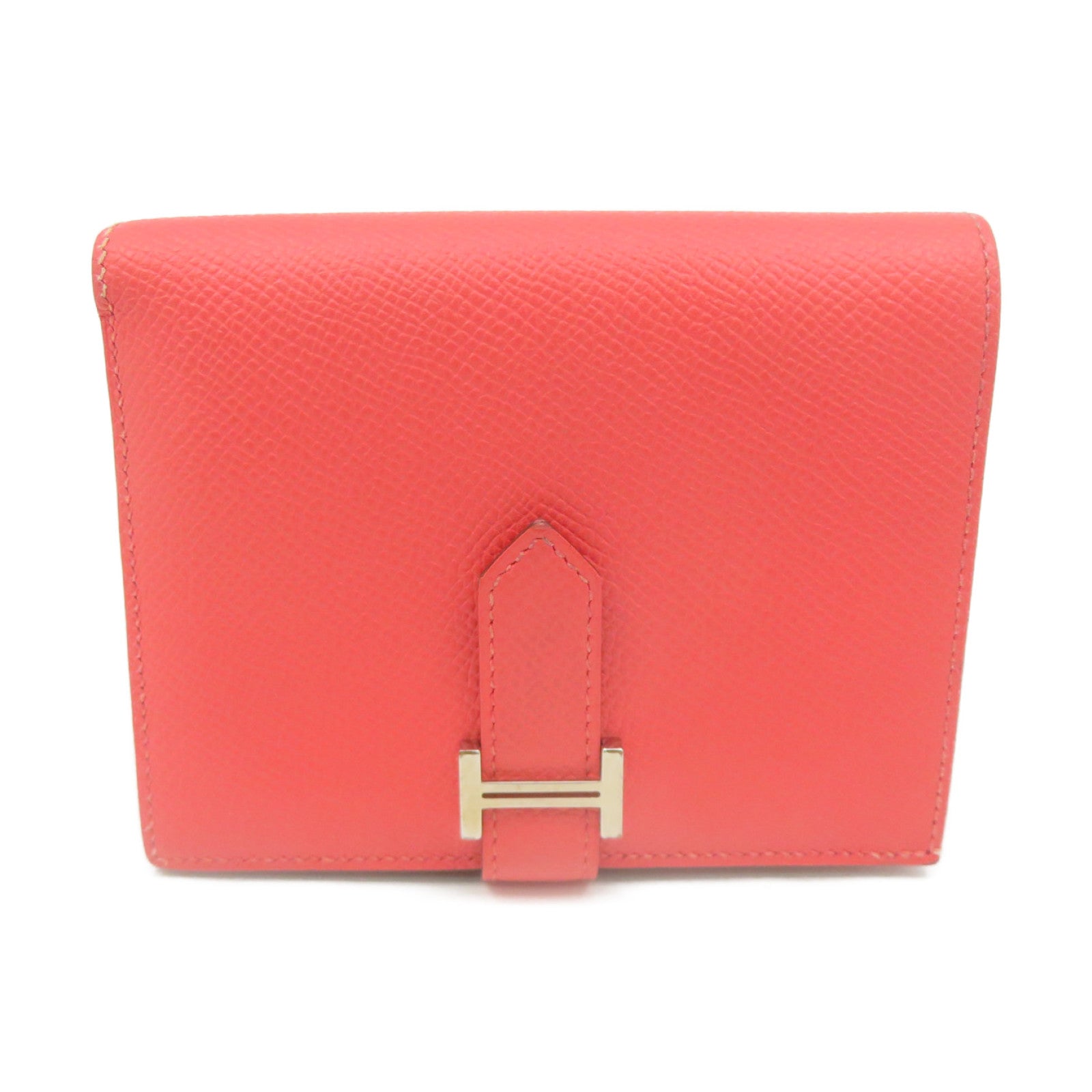 HERMES Epsom皮革Bearn W Snap Wallet銀扣錢包T5