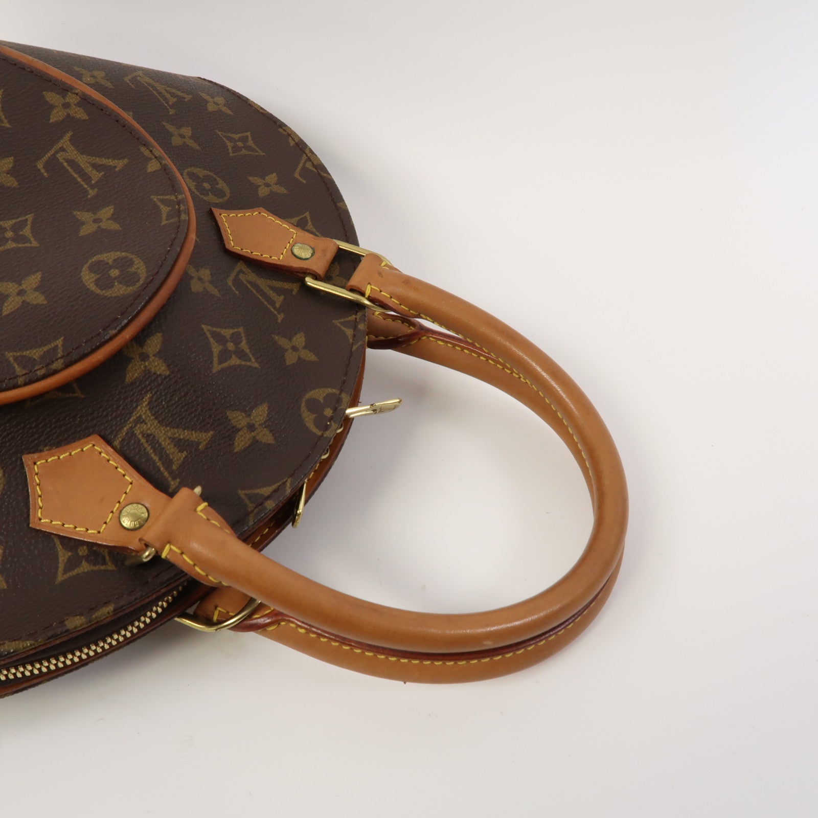 LOUIS VUITTON Monogram Ellipse MM金扣手挽袋啡色