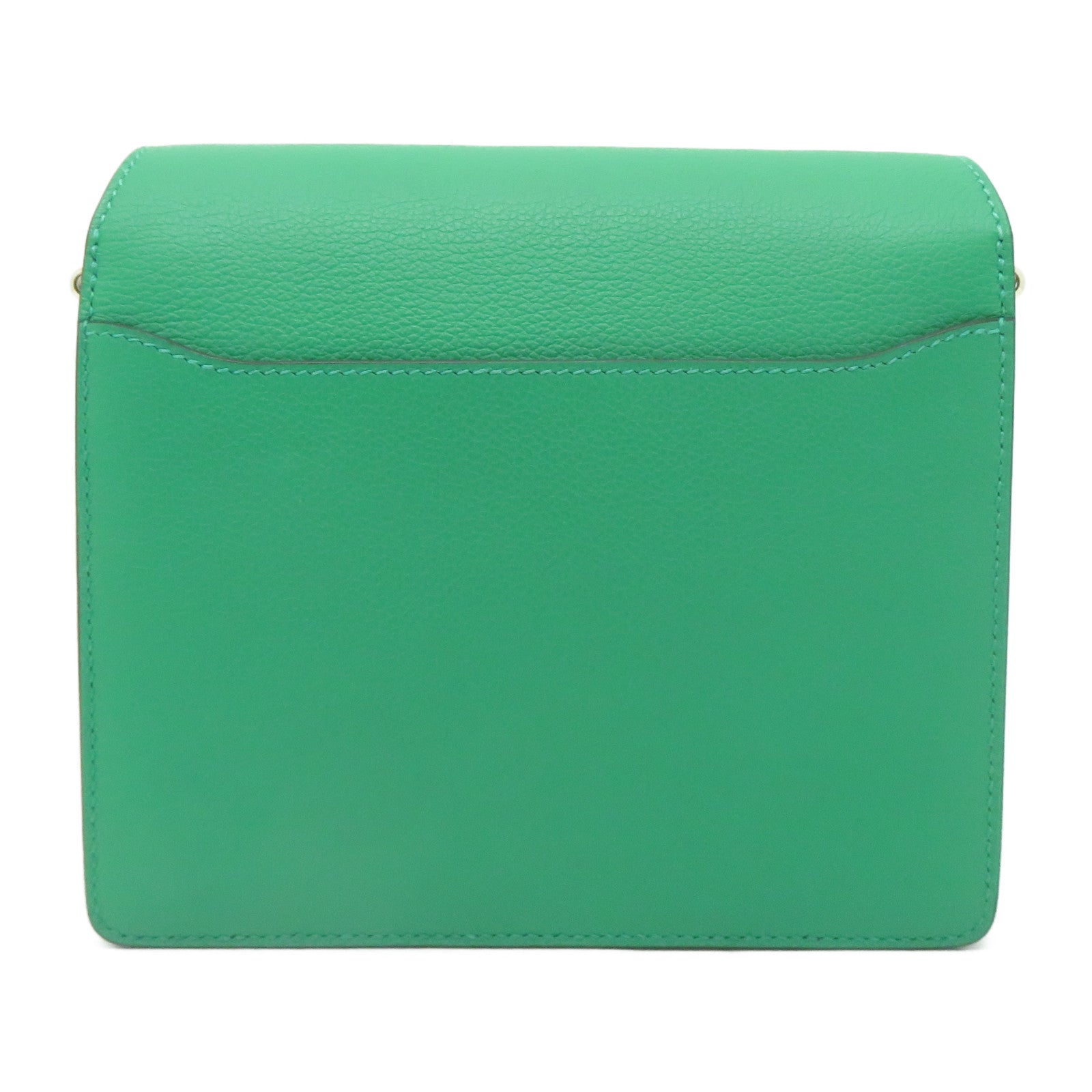 HERMES Evercolor皮革Mini Roulis金扣肩背袋薄荷綠色